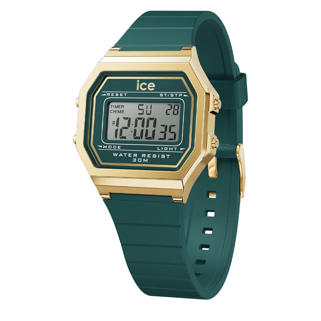 ICE digit retro - Verdigreen gold