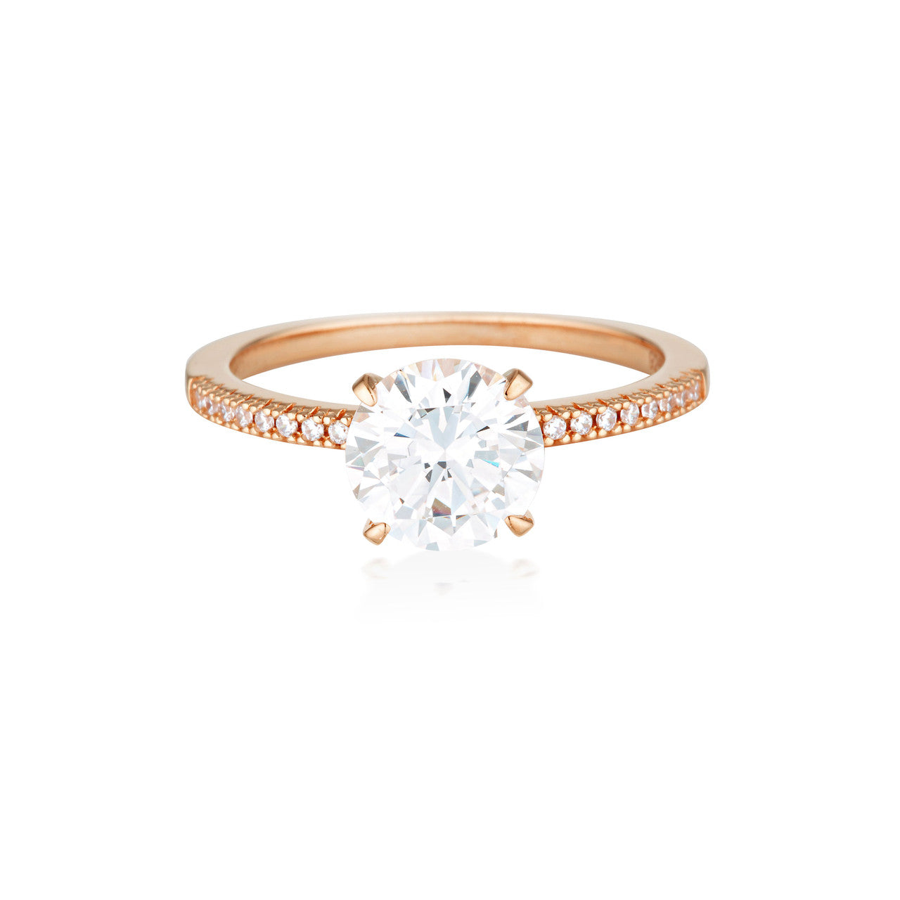 GEORGINI ICONIC BRIDAL FRANCESCA RING ROSE GOLD