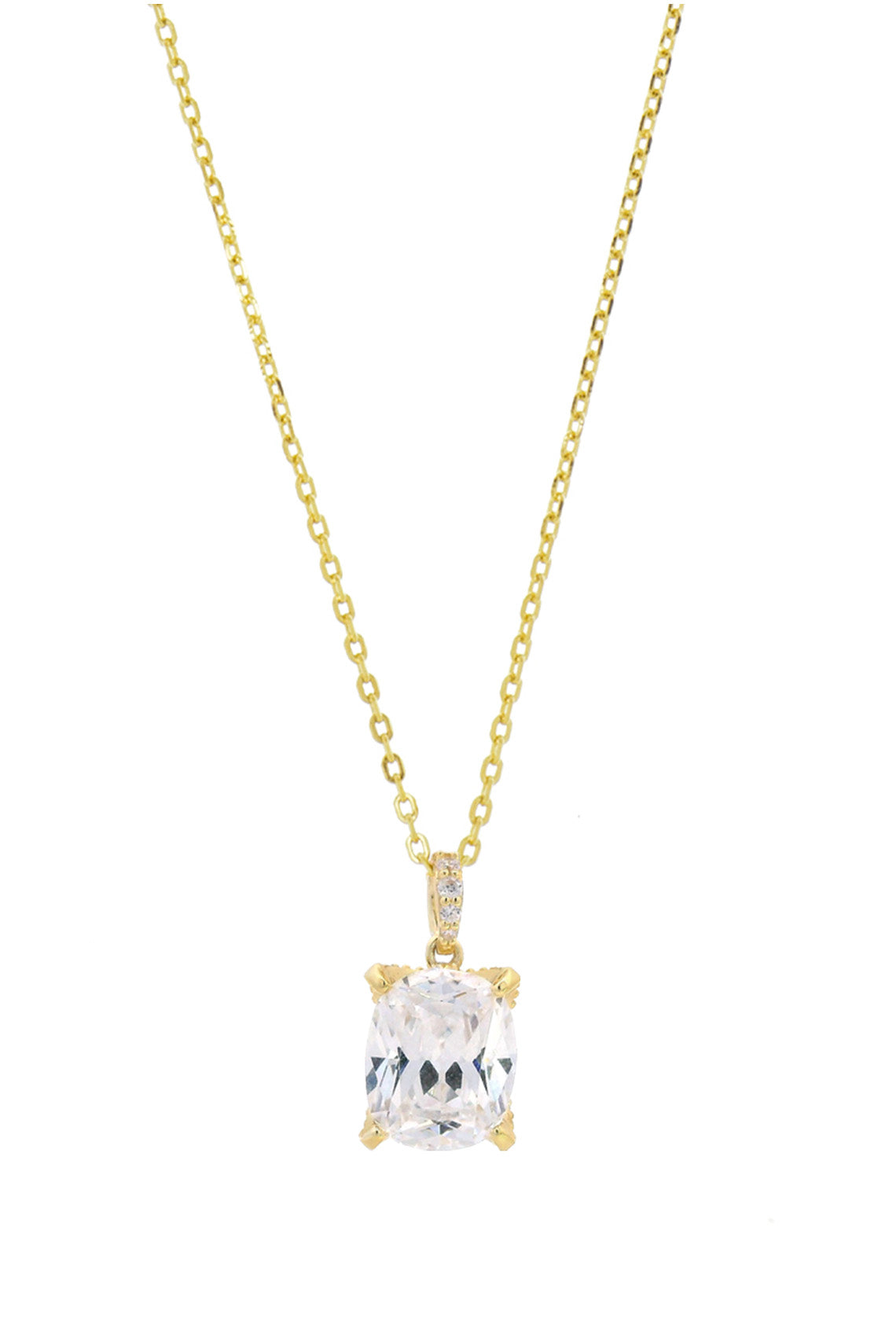 SYDNEY SOIRÉE  ELAINE CUSHION CUT PENDANT GOLD