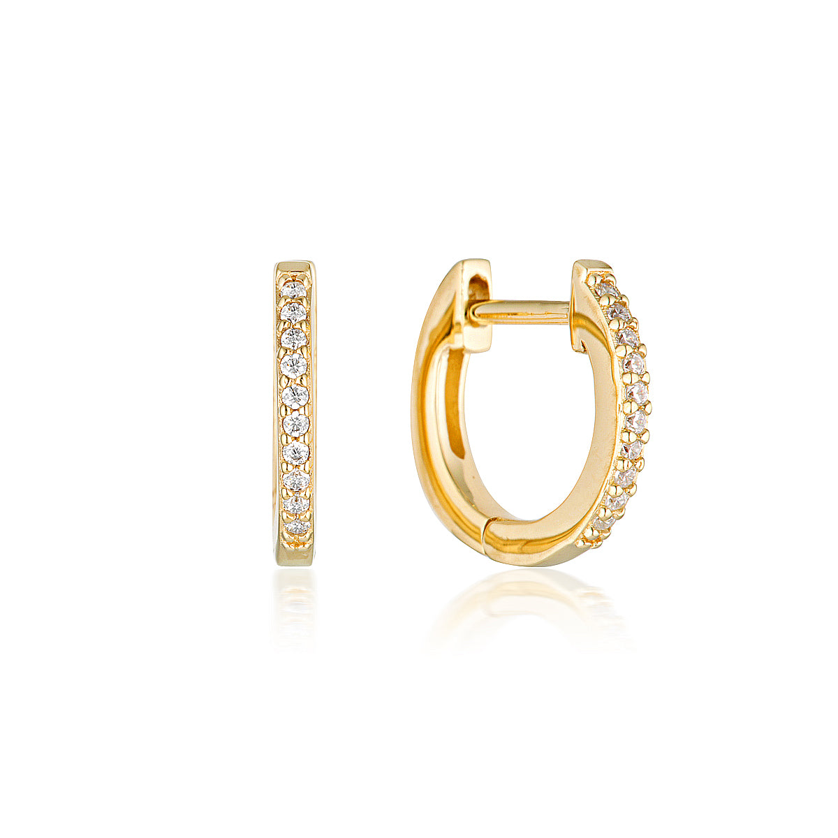 GEORGINI NOEL NIGHTS SHINE HOOP EARRINGS GOLD