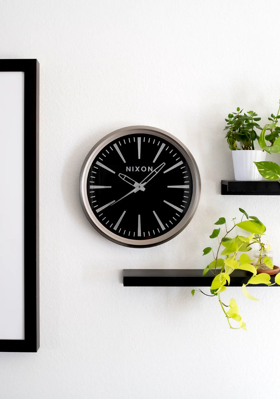 Sentry Wall Clock Black