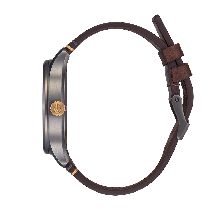 Patrol Leather Gunmetal / Gold