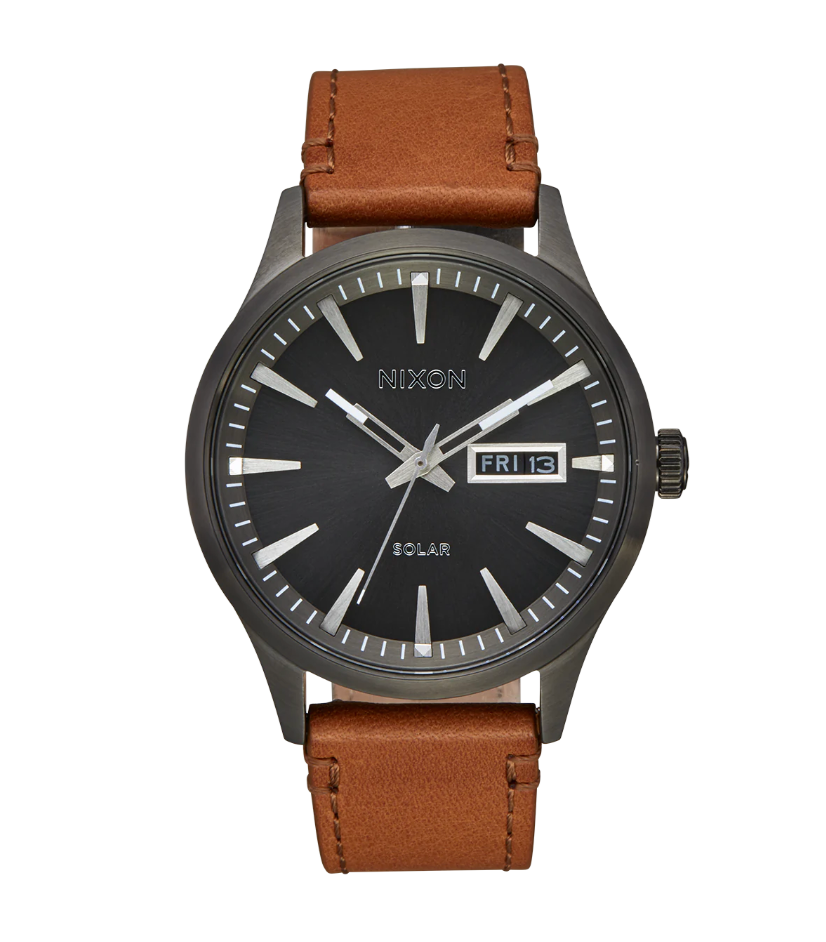 Sentry Solar Leather Gunmetal