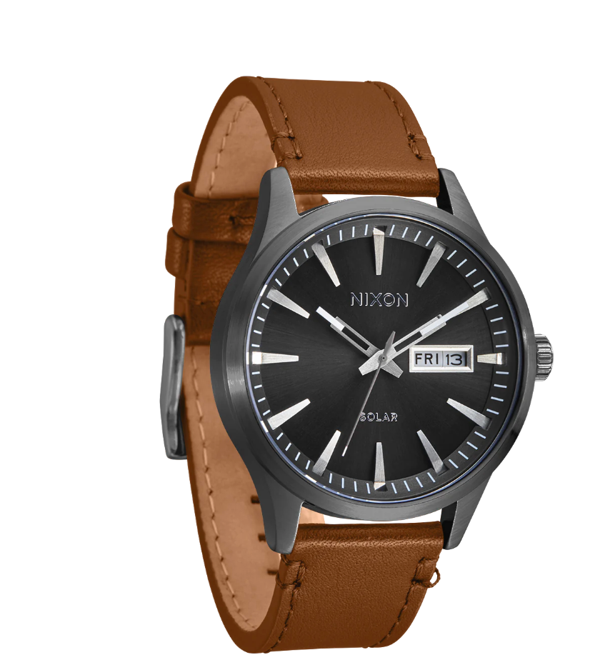 Sentry Solar Leather Gunmetal