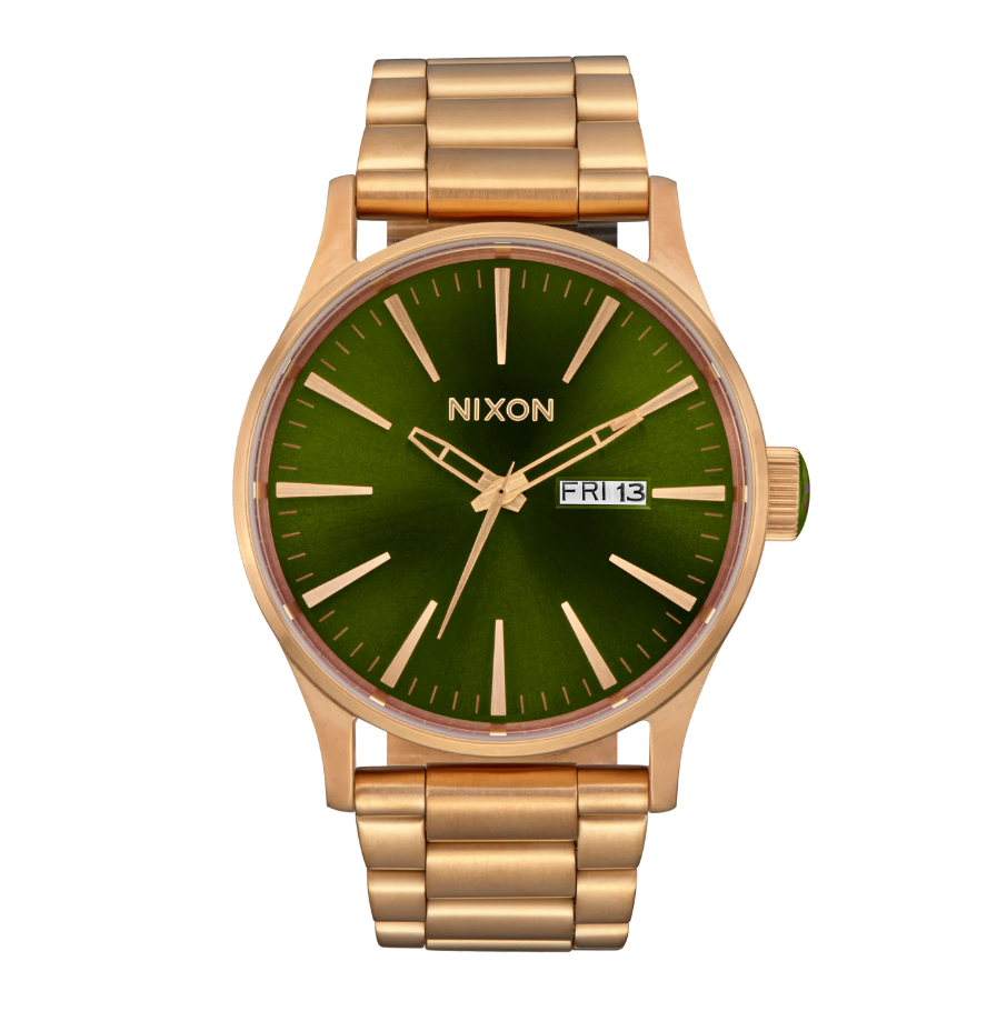 Sentry Stainless Steel Gold / Green Sunray