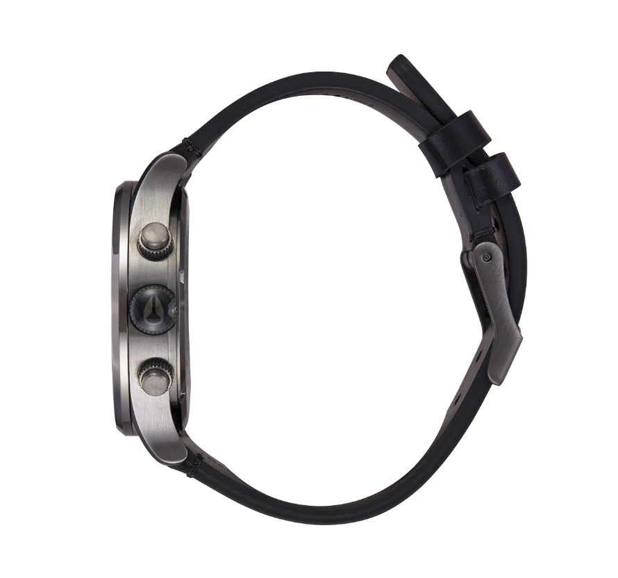 Sentry Chrono Leather All Gunmetal / Black