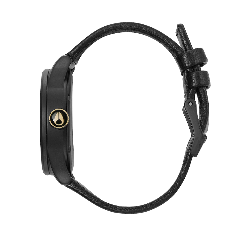 Sentry Leather Matte Black / Gold