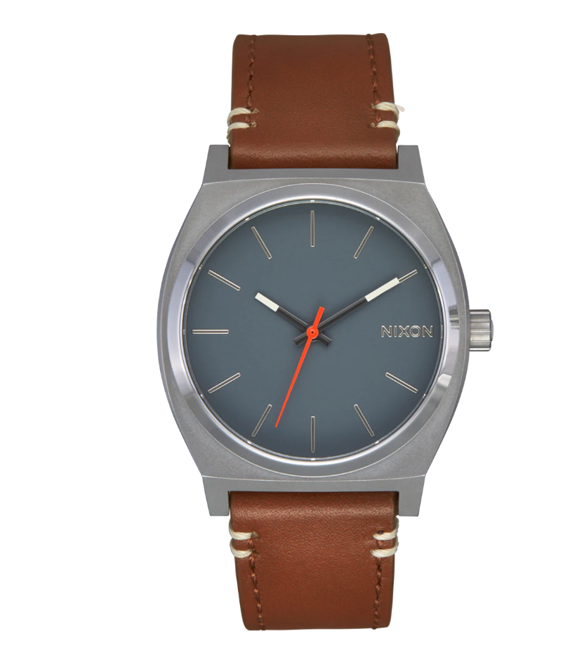 Time Teller Leather Lt Gunmetal / Basalt / Sienna