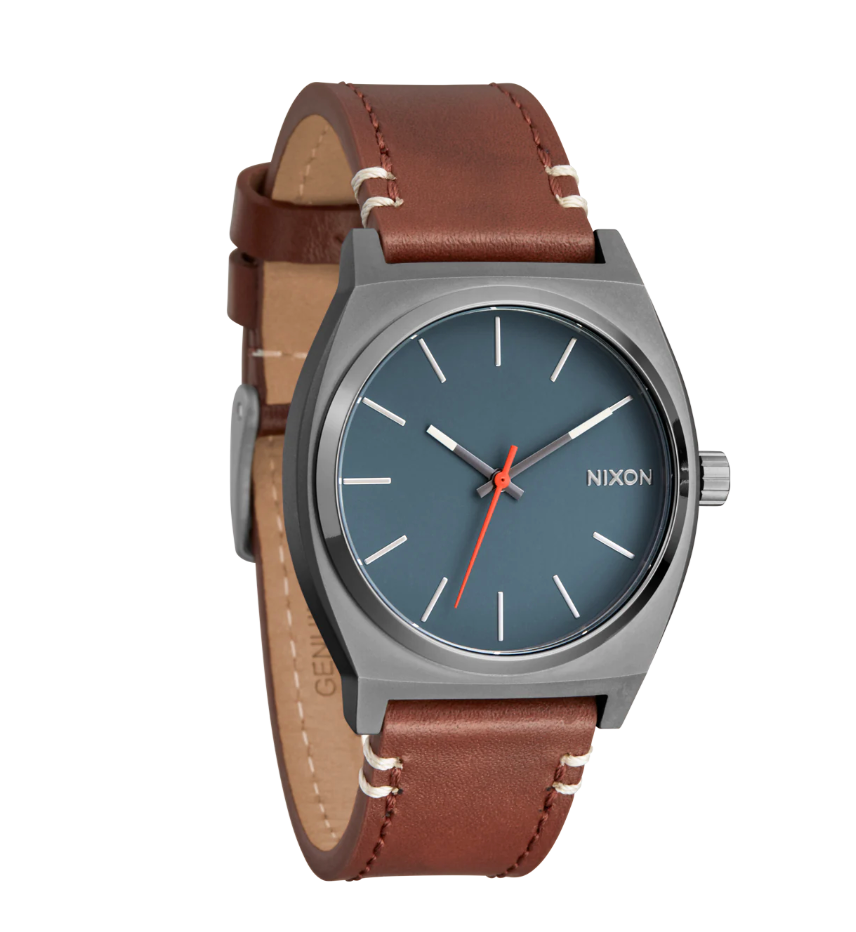 Time Teller Leather Lt Gunmetal / Basalt / Sienna