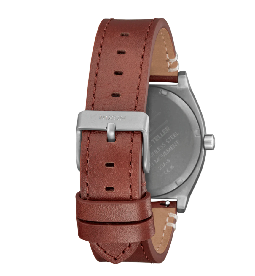 Time Teller Leather Lt Gunmetal / Basalt / Sienna