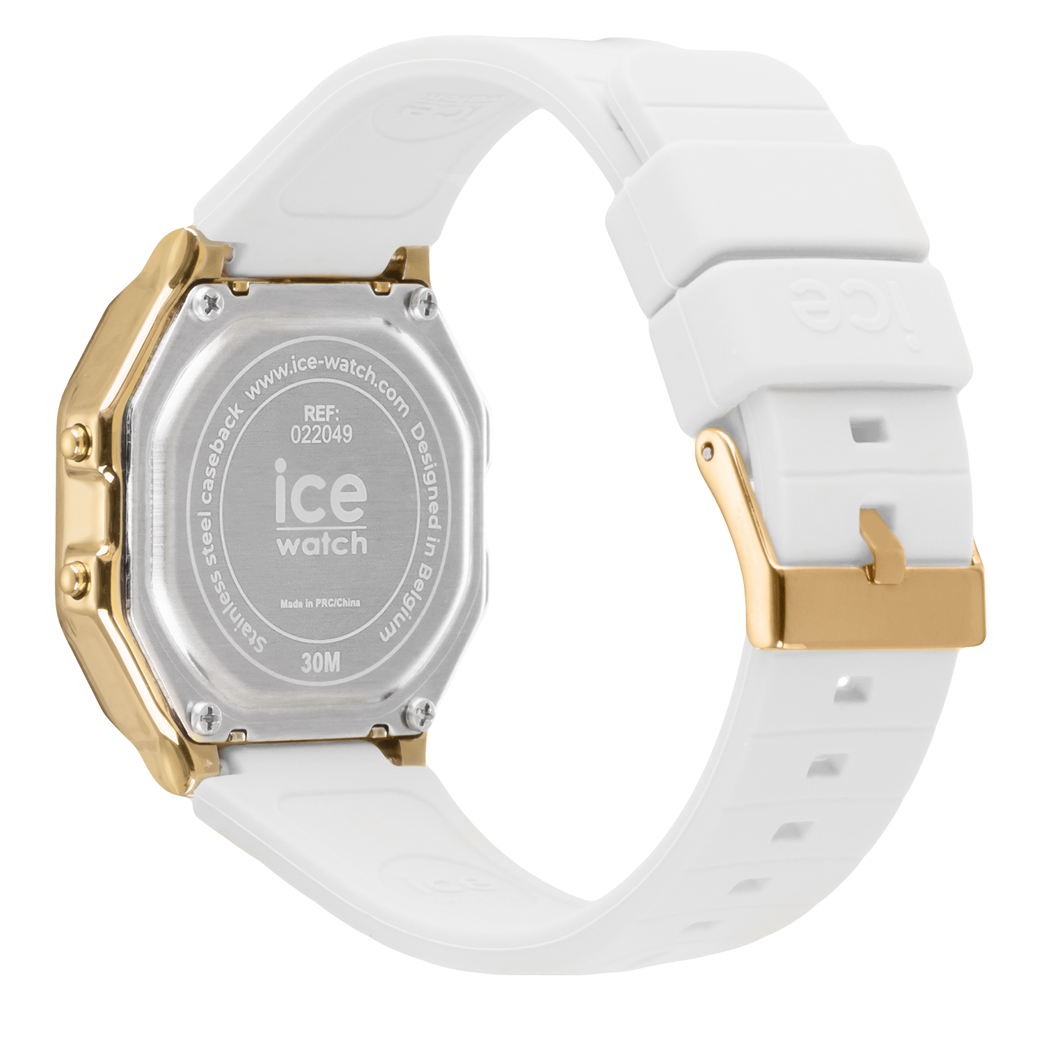 ICE digit retro - White gold