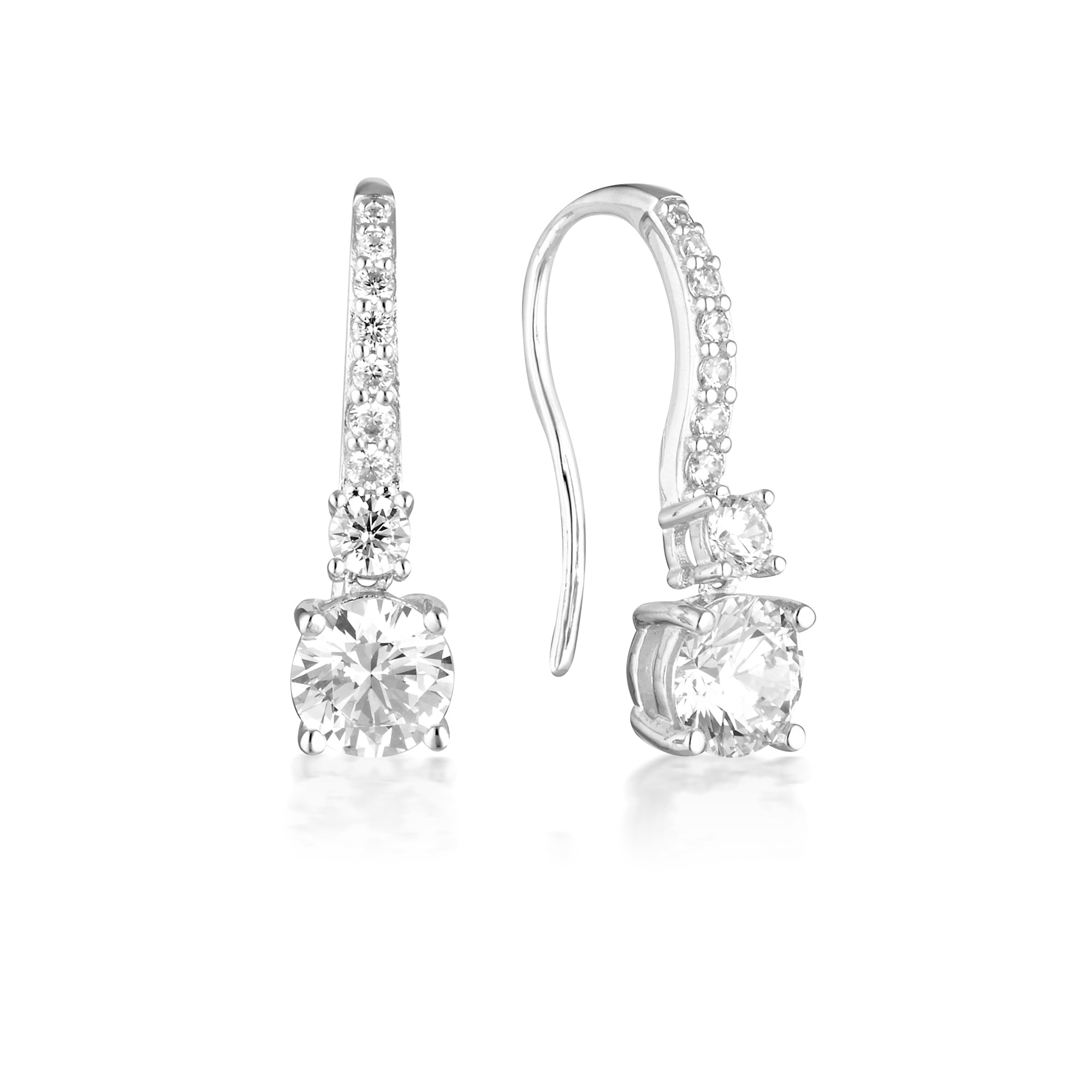 GEORGINI ICONIC BRIDAL DAPHNE EARRINGS SILVER