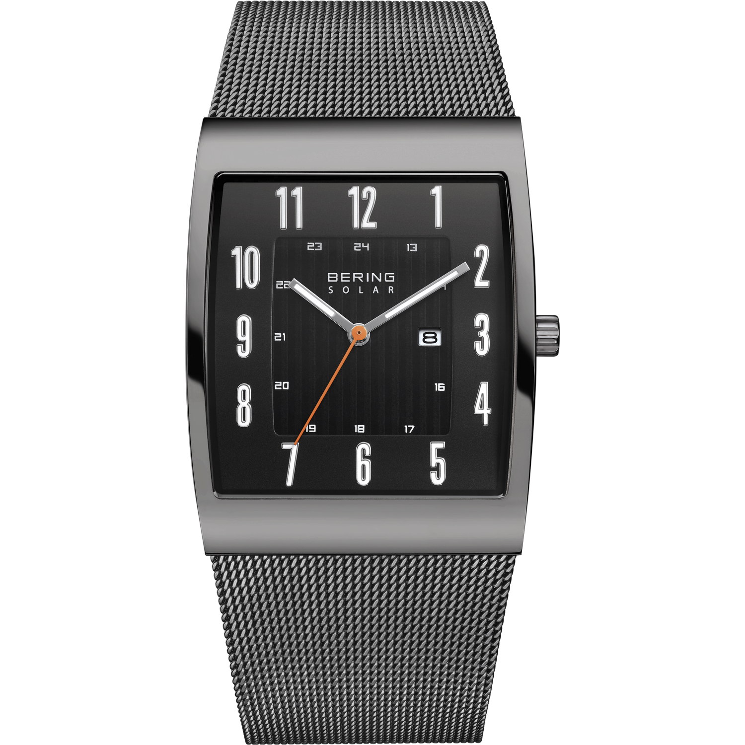 Bering Slim Solar Rectangular Grey Watch