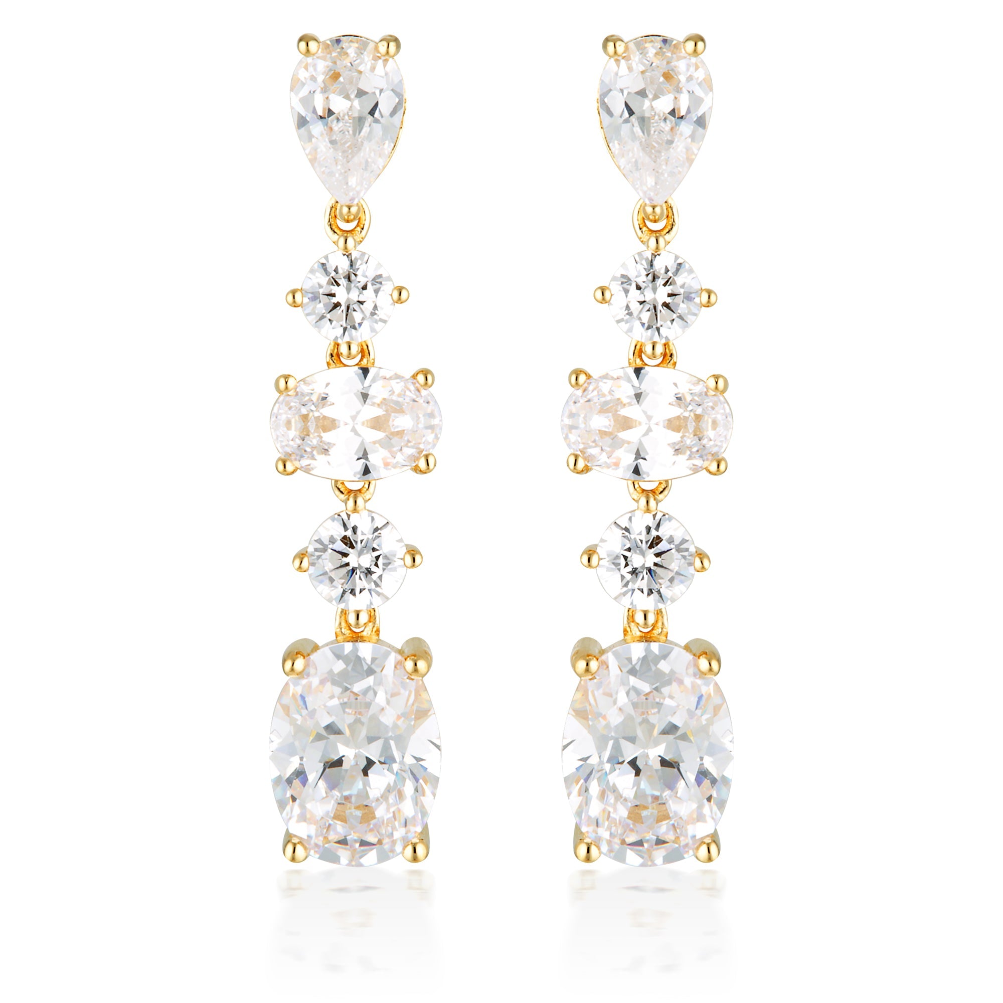 GEORGINI ICONIC BRIDAL CHRISTINA EARRINGS GOLD