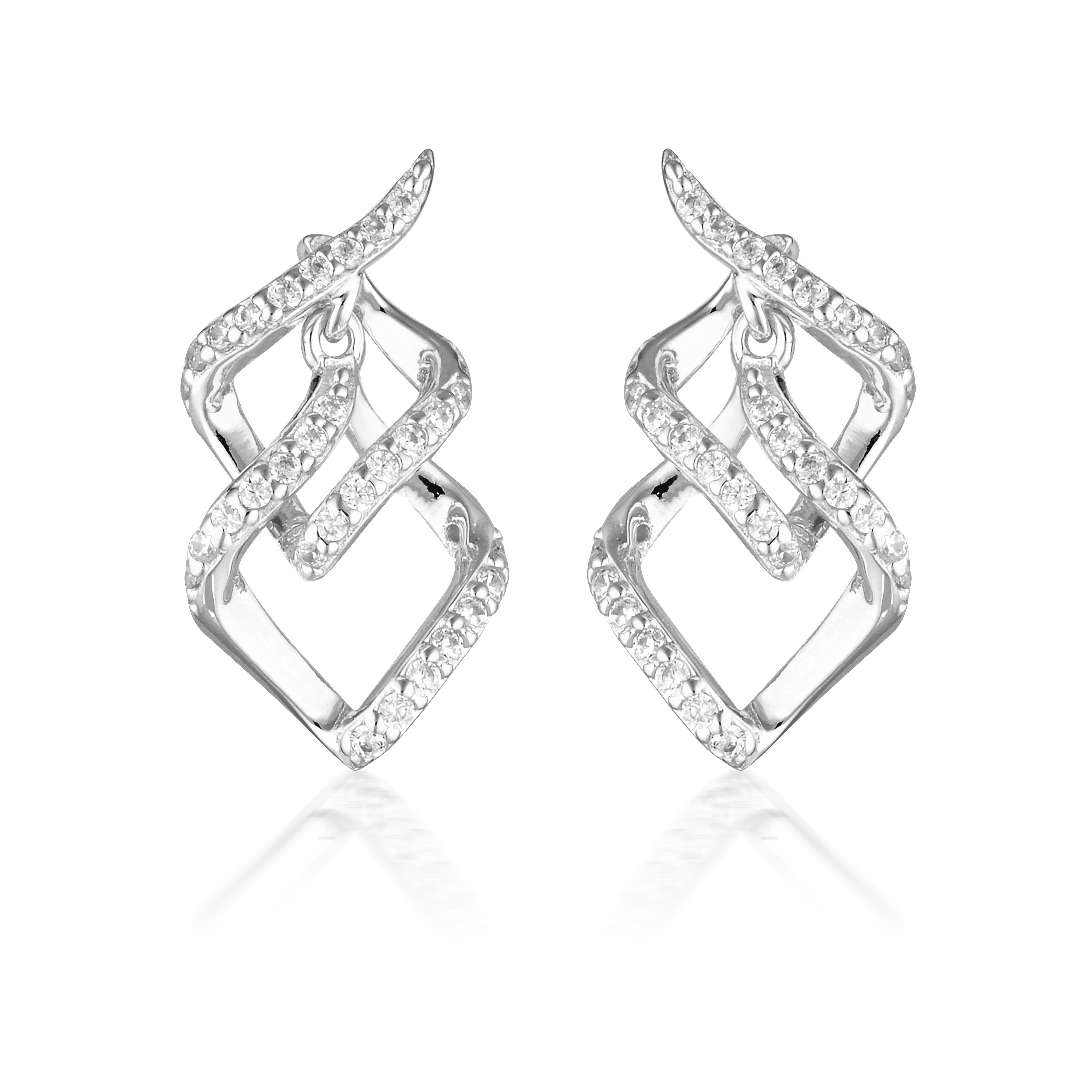 GEORGINI RED CARPET ARIA EARRINGS SILVER