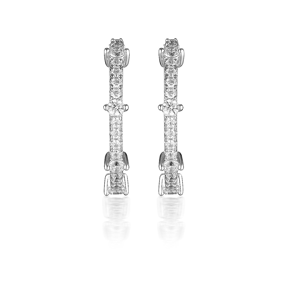 GEORGINI RED CARPET GALA EARRINGS SILVER