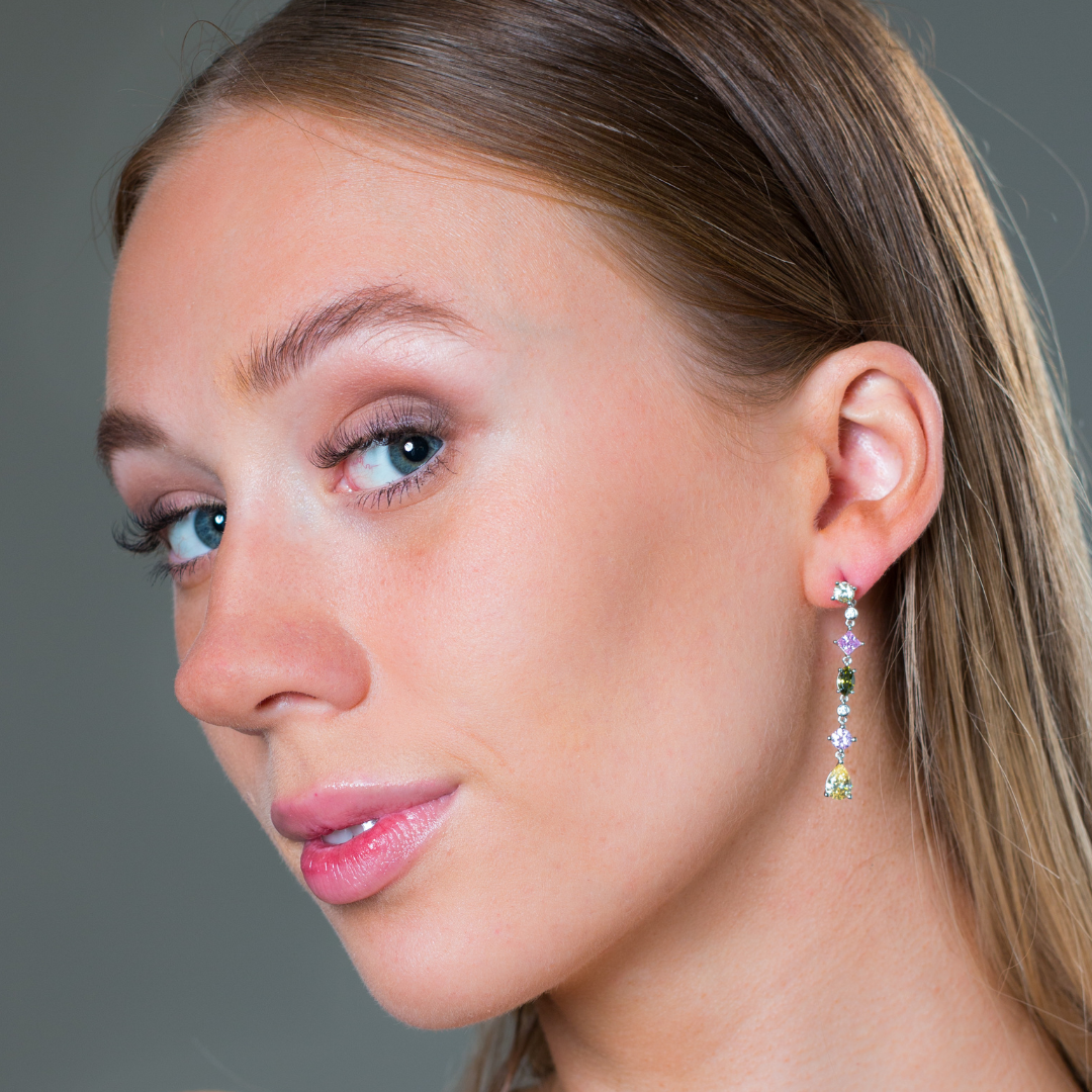 GEORGINI SUMMER SORBET GELATO GLIMMER MULTI COLOURED EARRINGS