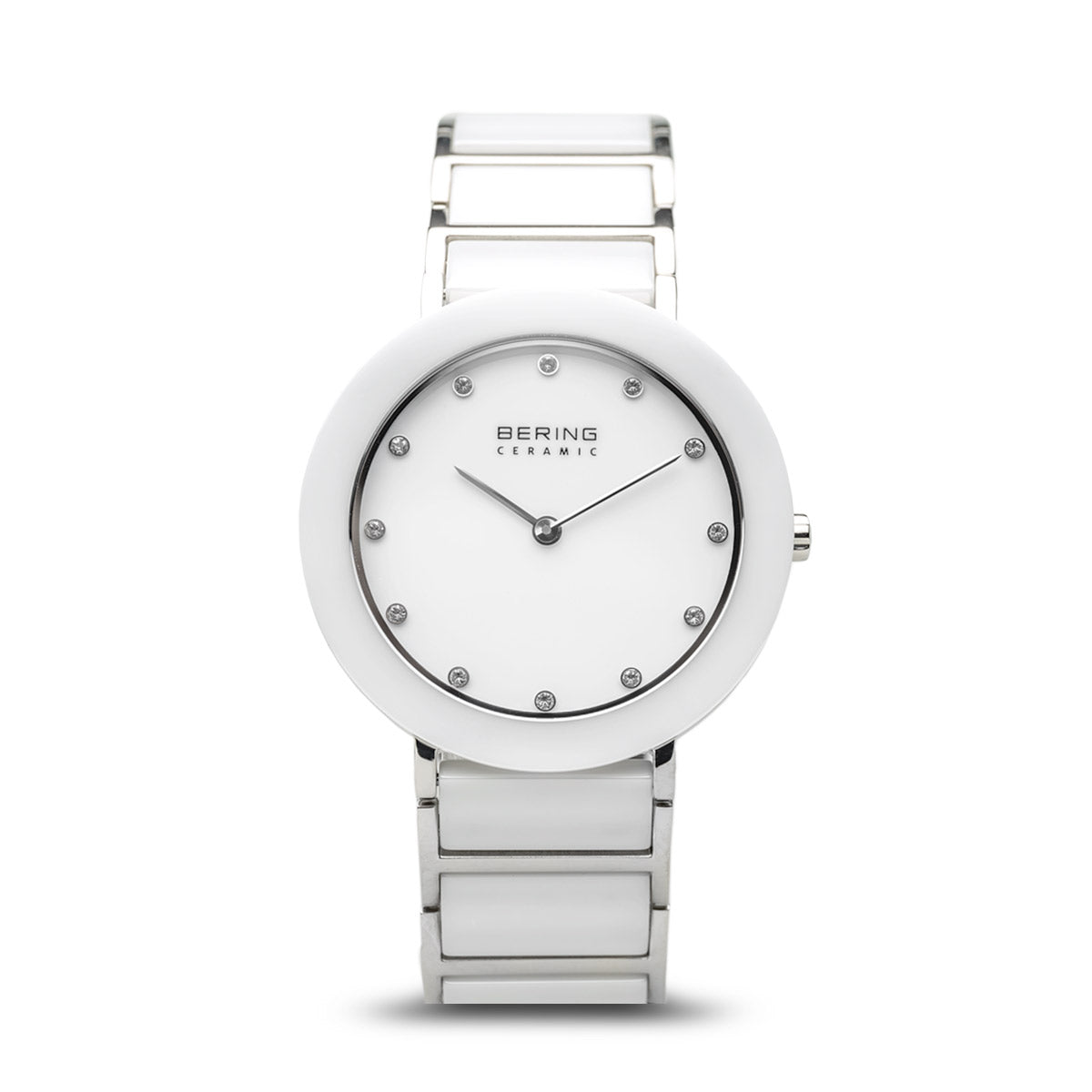 Bering Ceramic 29mm White Silver Stainless Steel Strap Watch