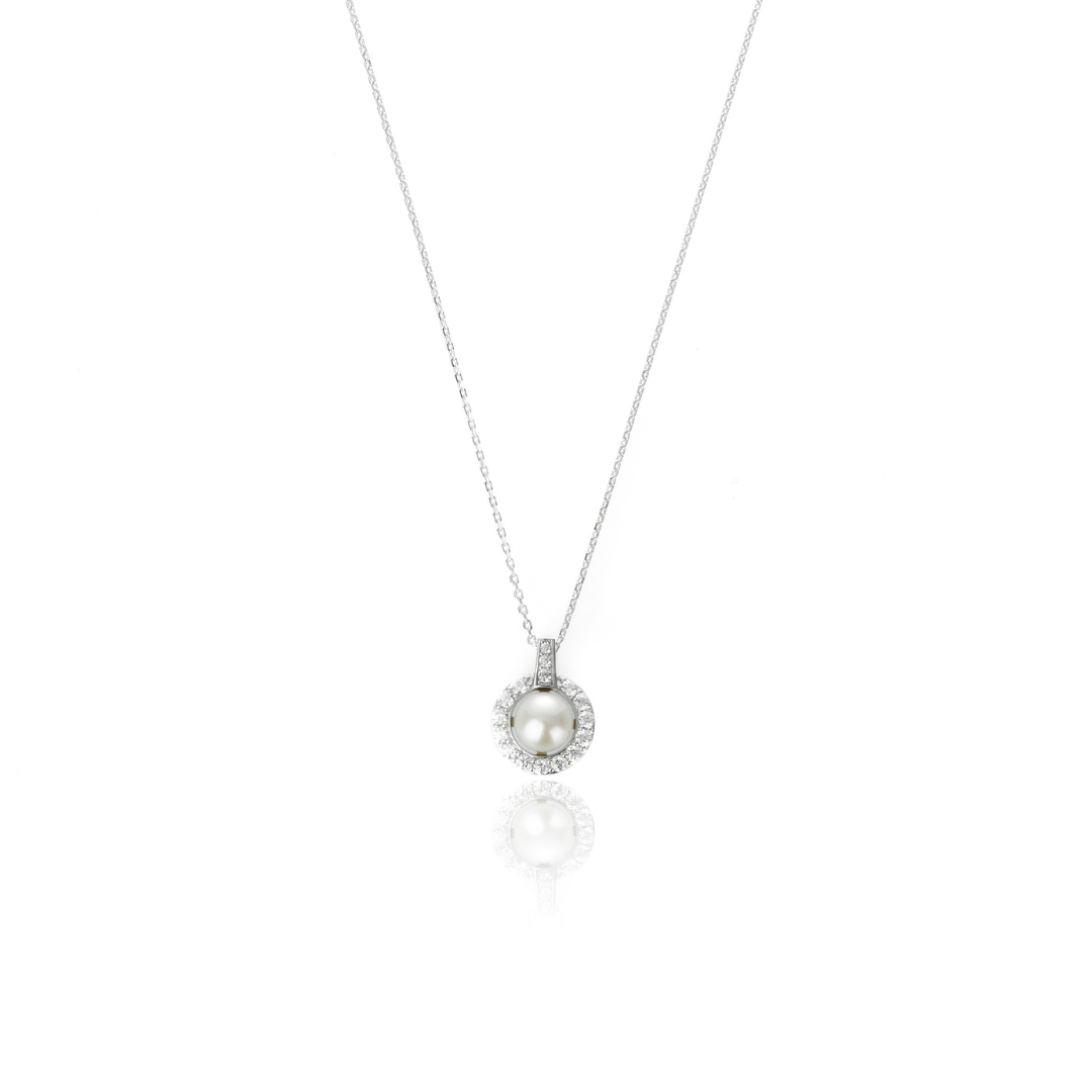 GEORGINI OCEANS TASMAN FRESHWATER PEARL PENDANT SILVER