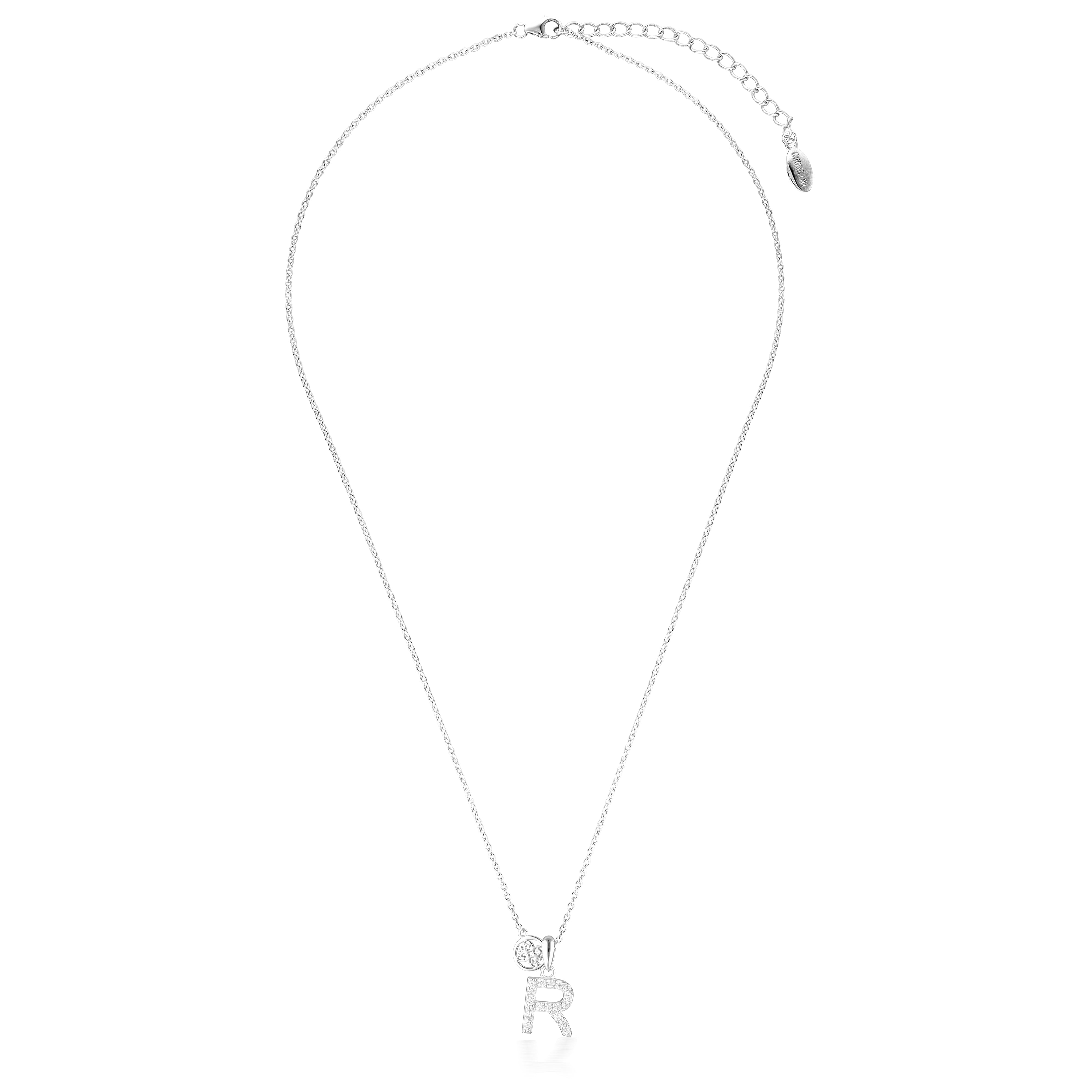 GEORGINI LUXURY LETTERS R INITIAL PENDANT SILVER