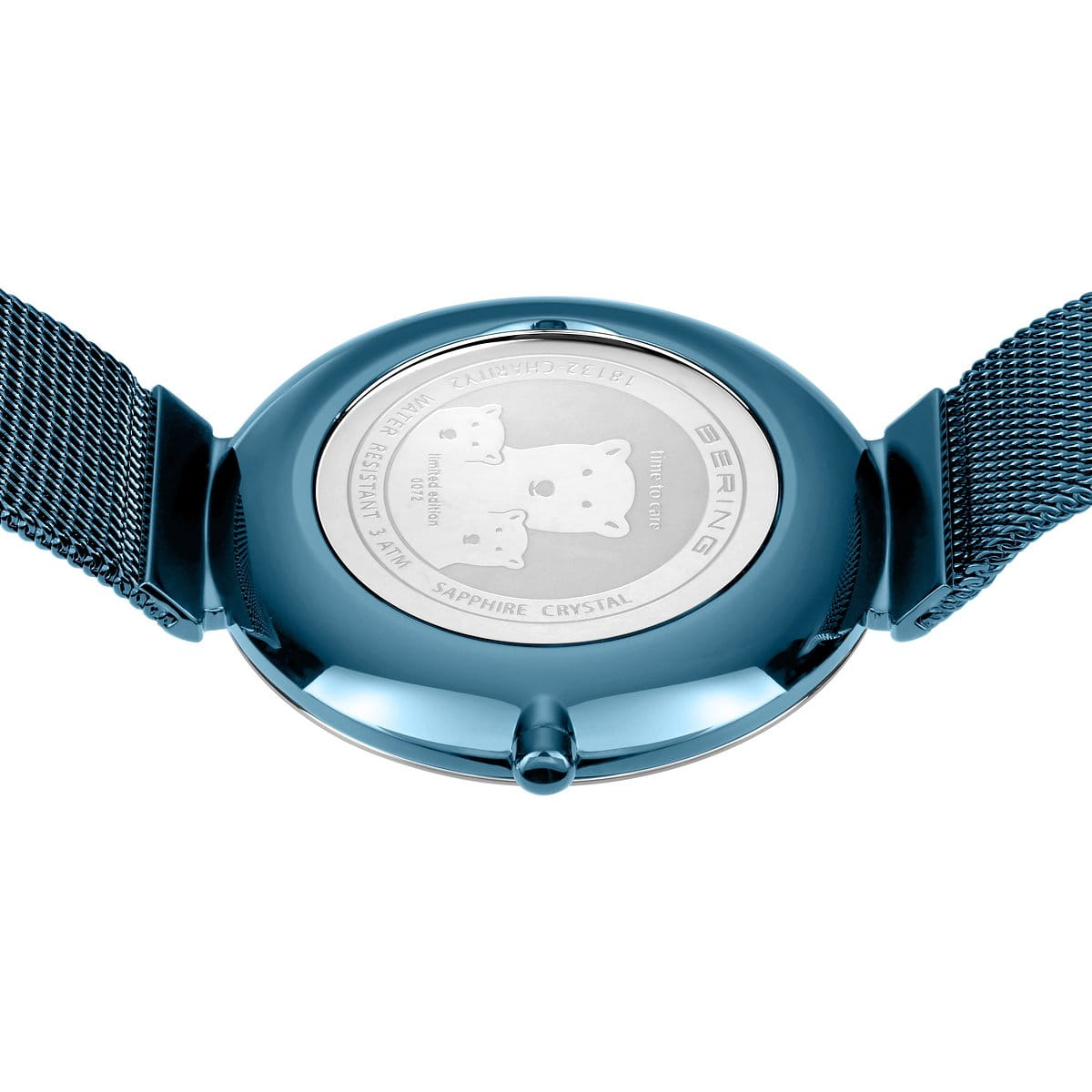 Bering Charity 32mm Blue Milanese Strap Watch