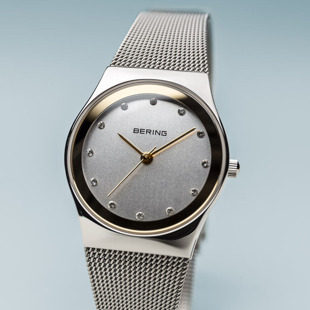 Bering Classic Polished Silver 27mm Mesh Watch