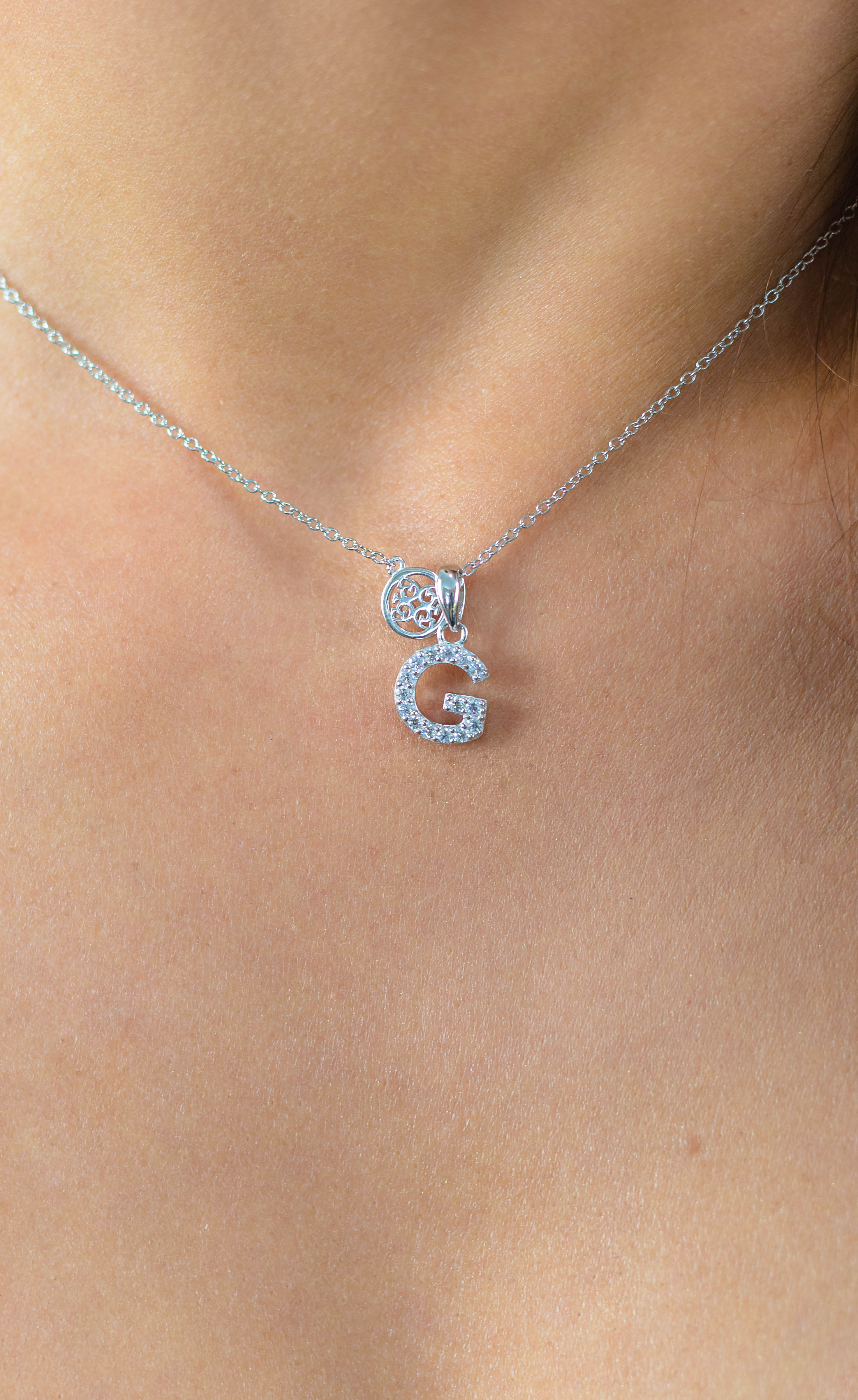 GEORGINI LUXURY LETTERS G INITIAL PENDANT SILVER