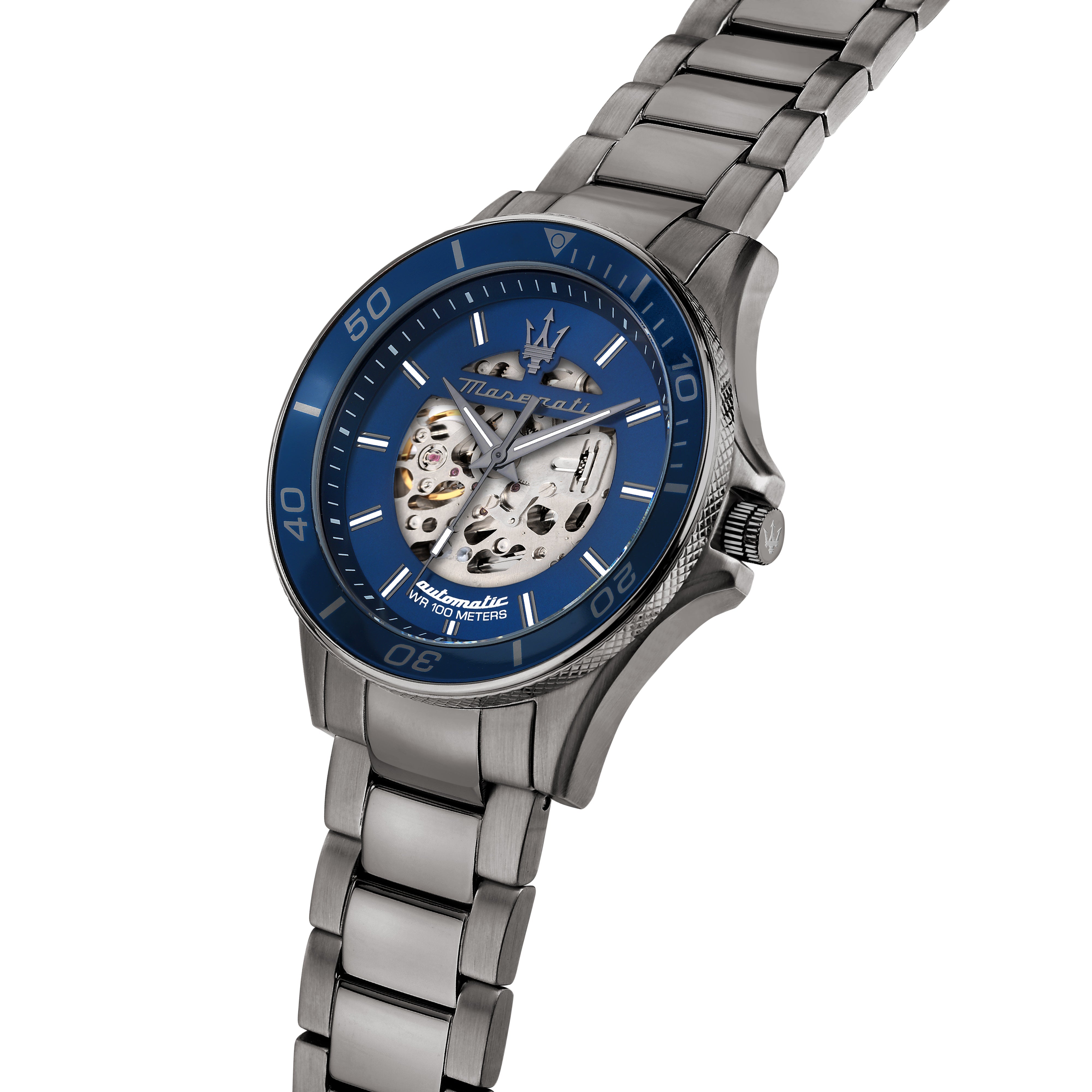 Maserati Sfida Automatic Skeleton Blue 44mm Watch