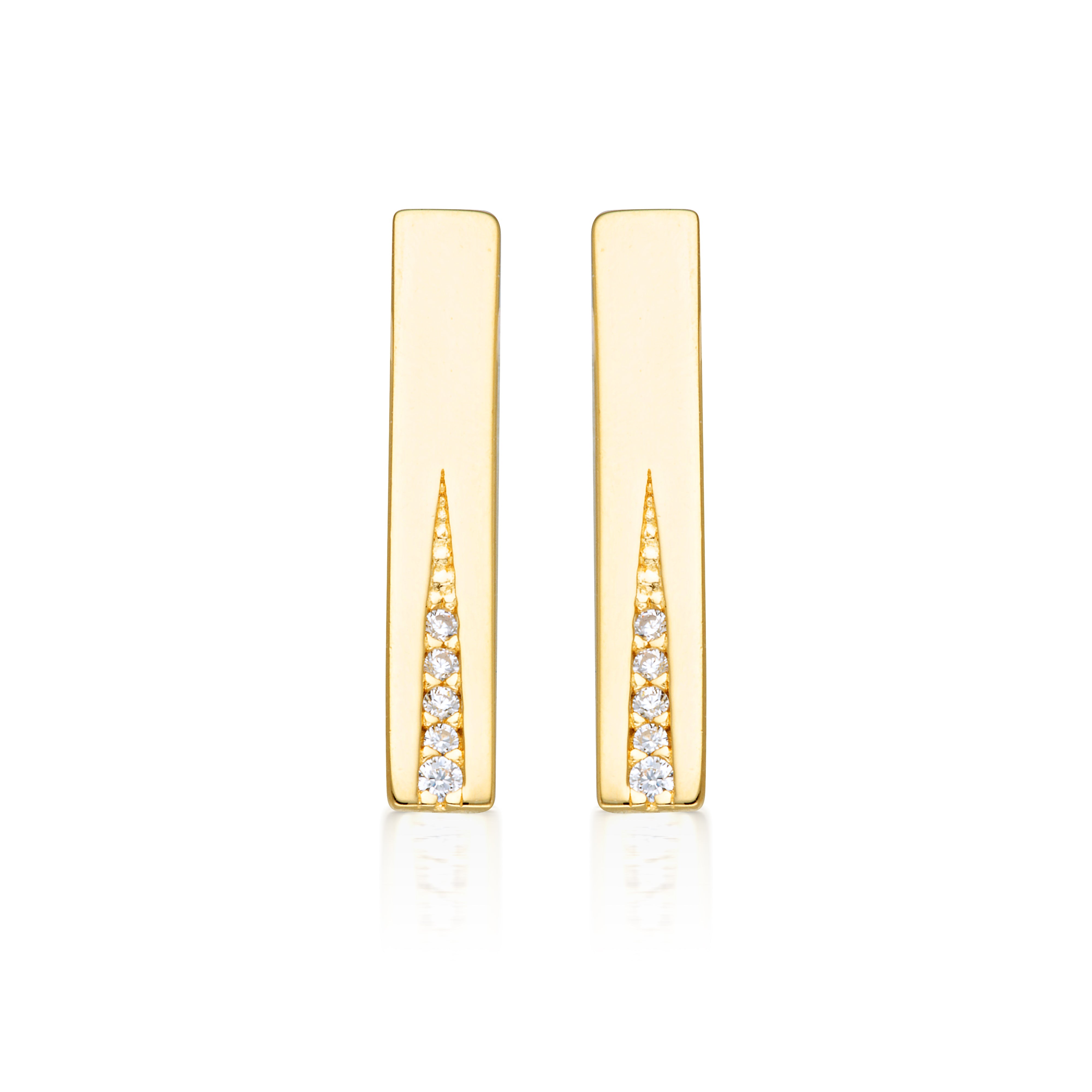 GEORGINI THE LAYERED EDIT GILDED EARRINGS GOLD