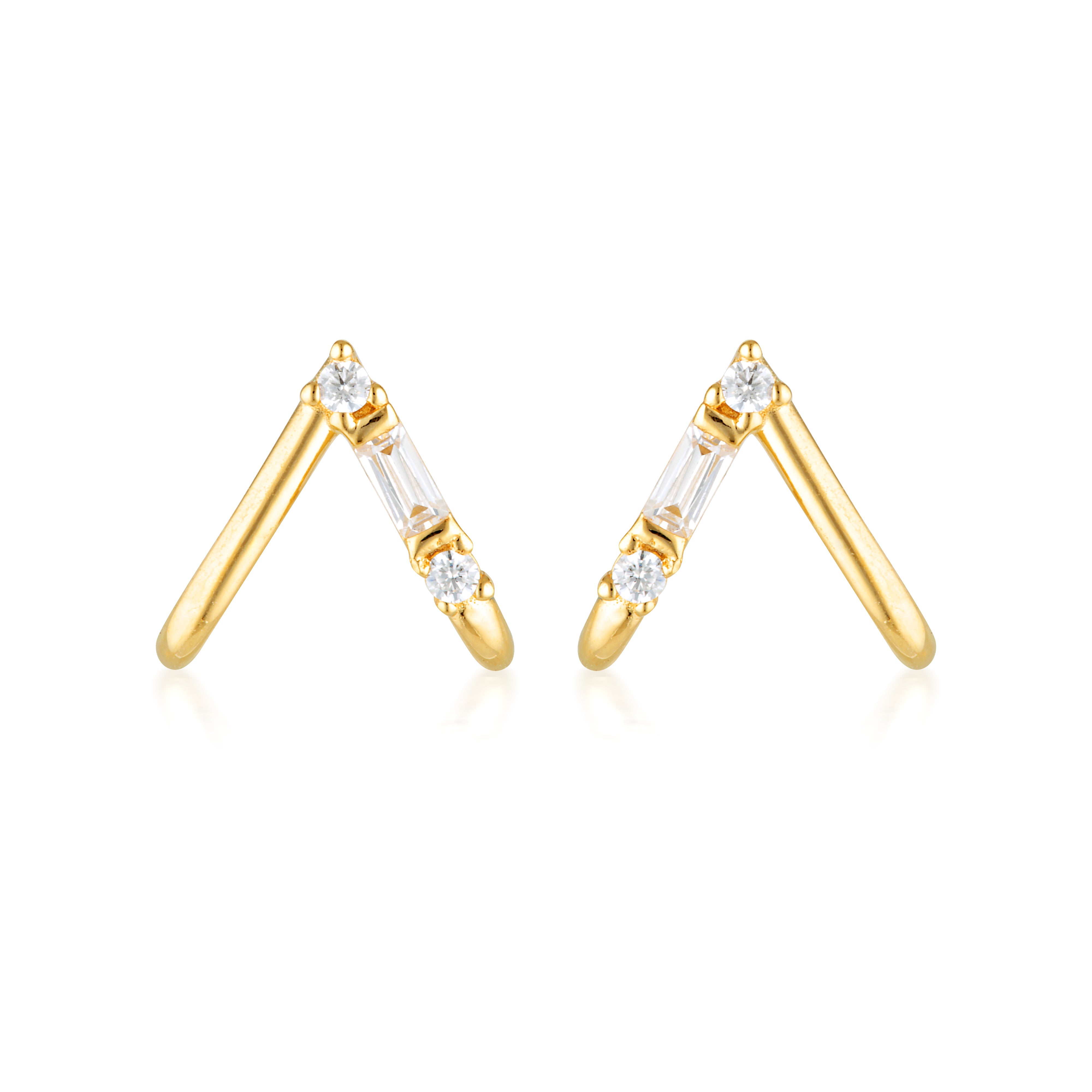 GEORGINI THE LAYERED EDIT TIGA EARRINGS GOLD