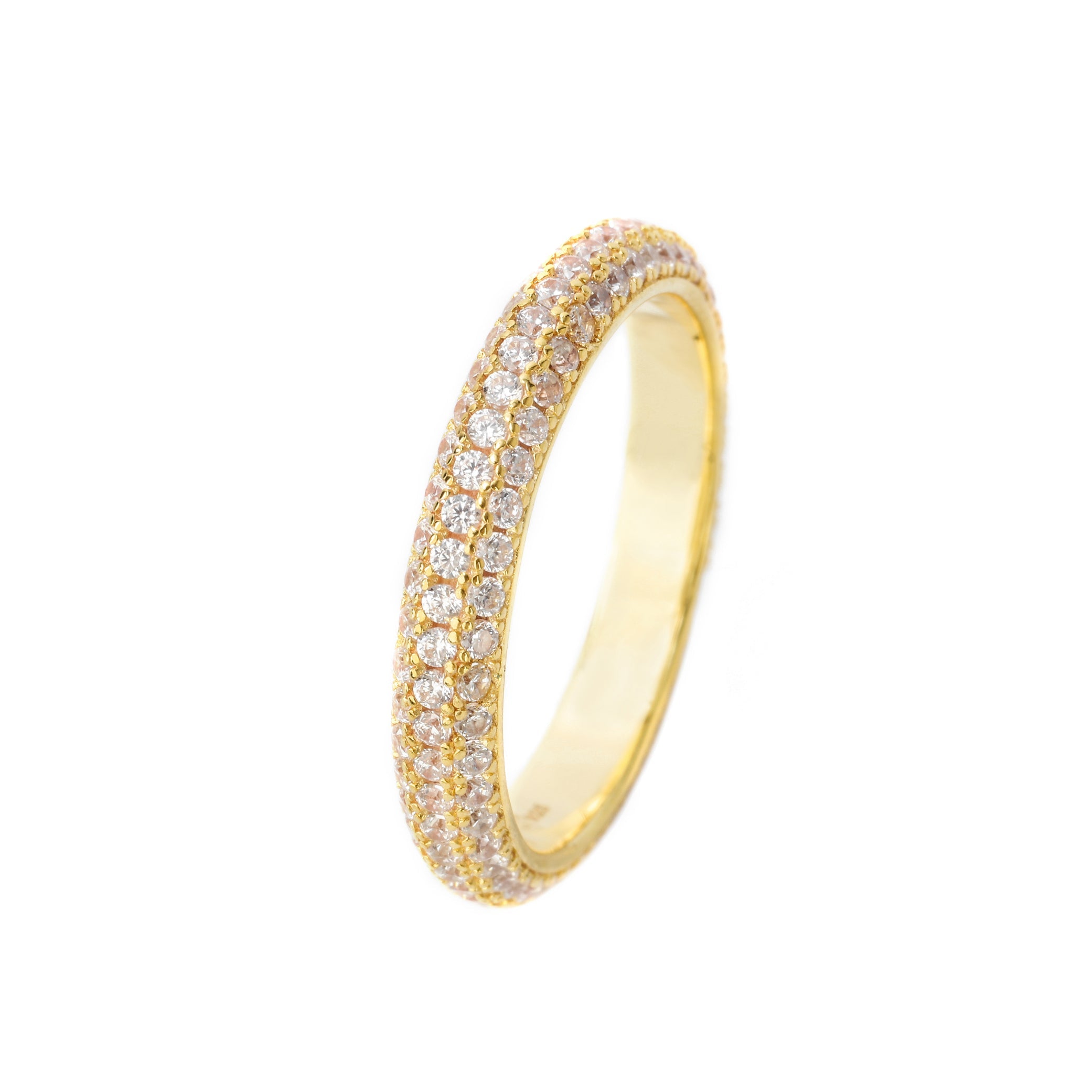 GEORGINI GODDESS PAVE RING GOLD