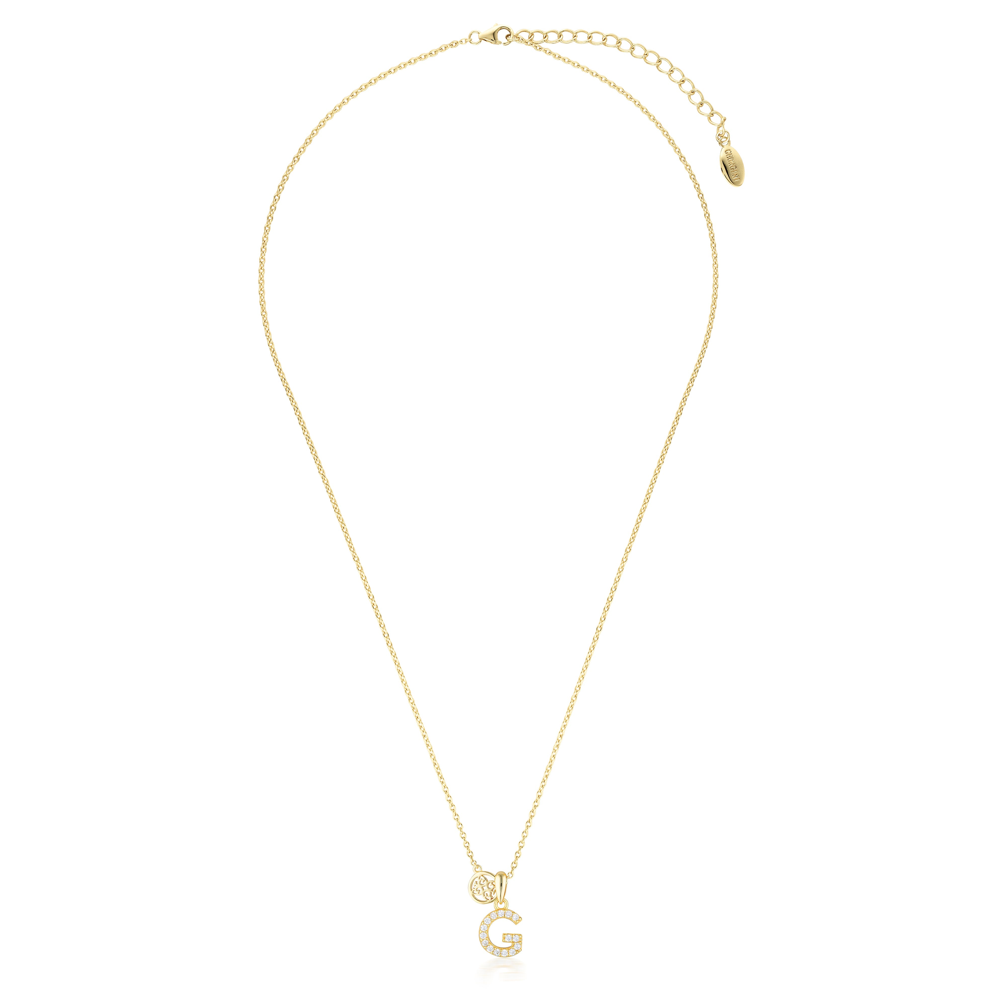 GEORGINI LUXURY LETTERS G INITIAL PENDANT GOLD