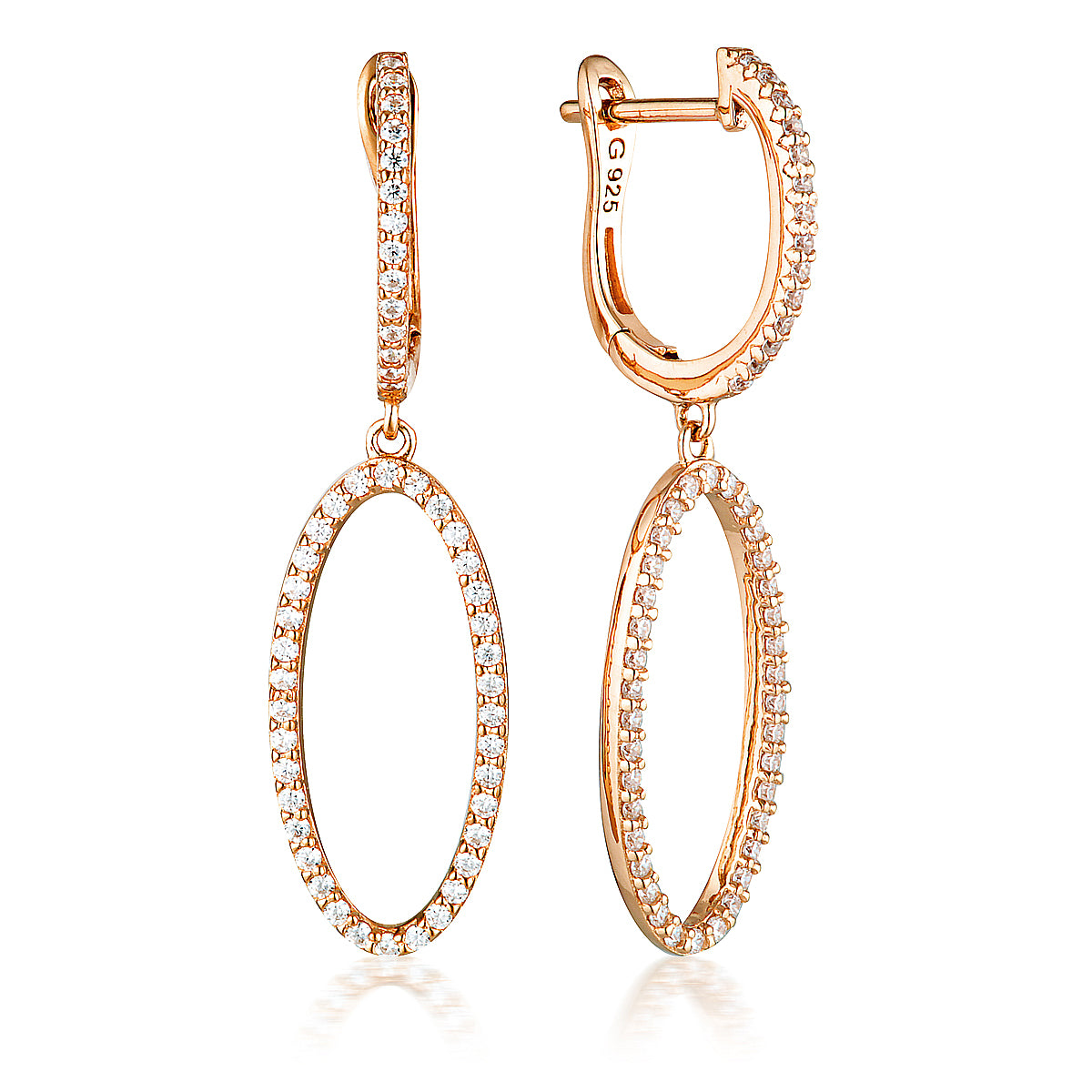 GEORGINI AURORA CELESTIAL EARRINGS ROSE GOLD