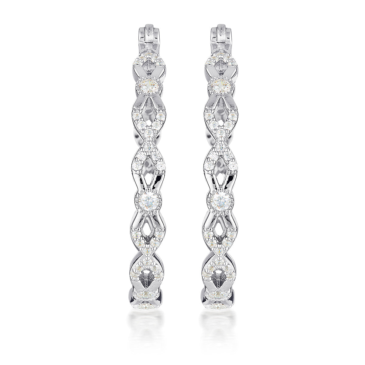 GEORGINI RED CARPET OVATION EARRINGS SILVER