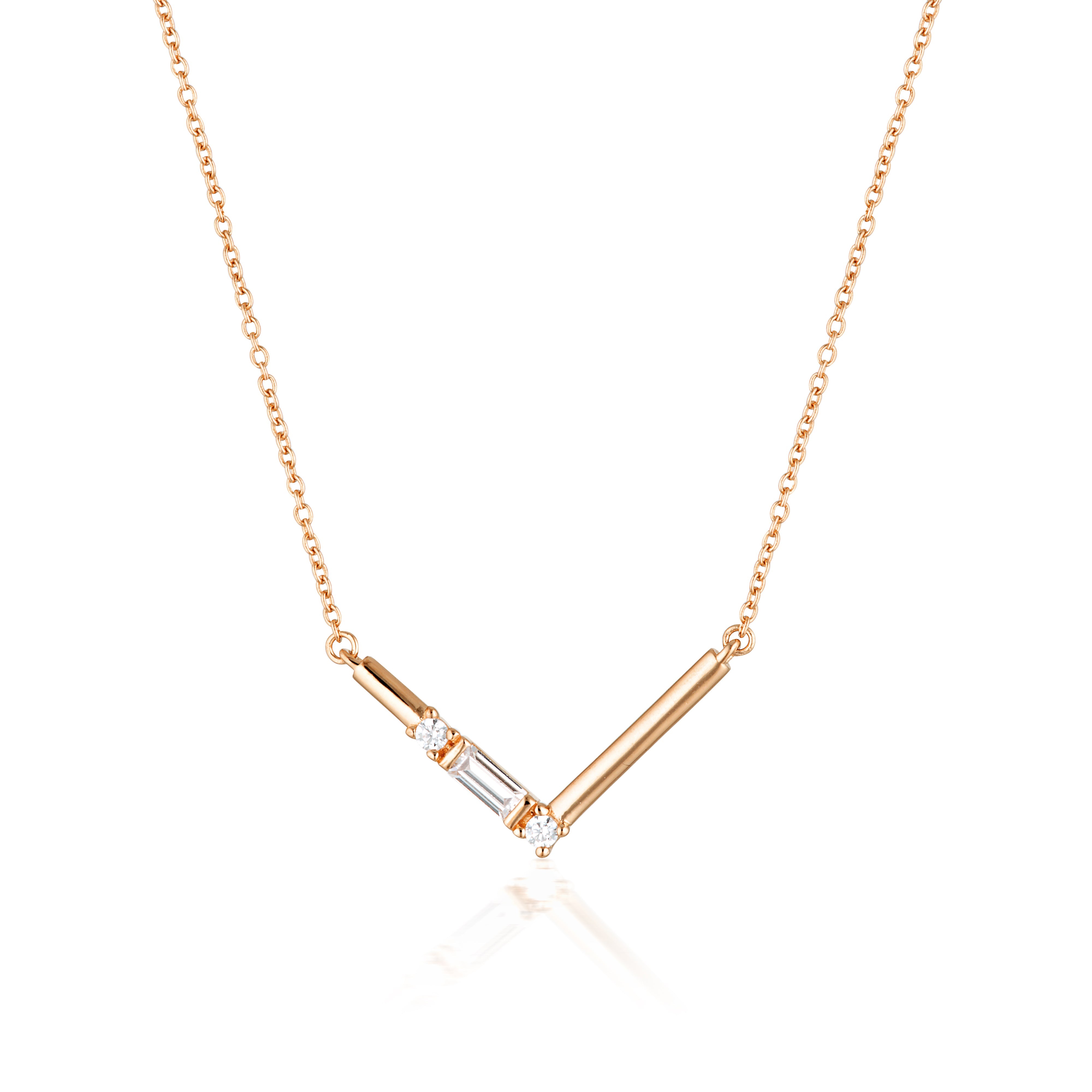 GEORGINI THE LAYERED EDIT TIGA NECKLACE ROSE GOLD