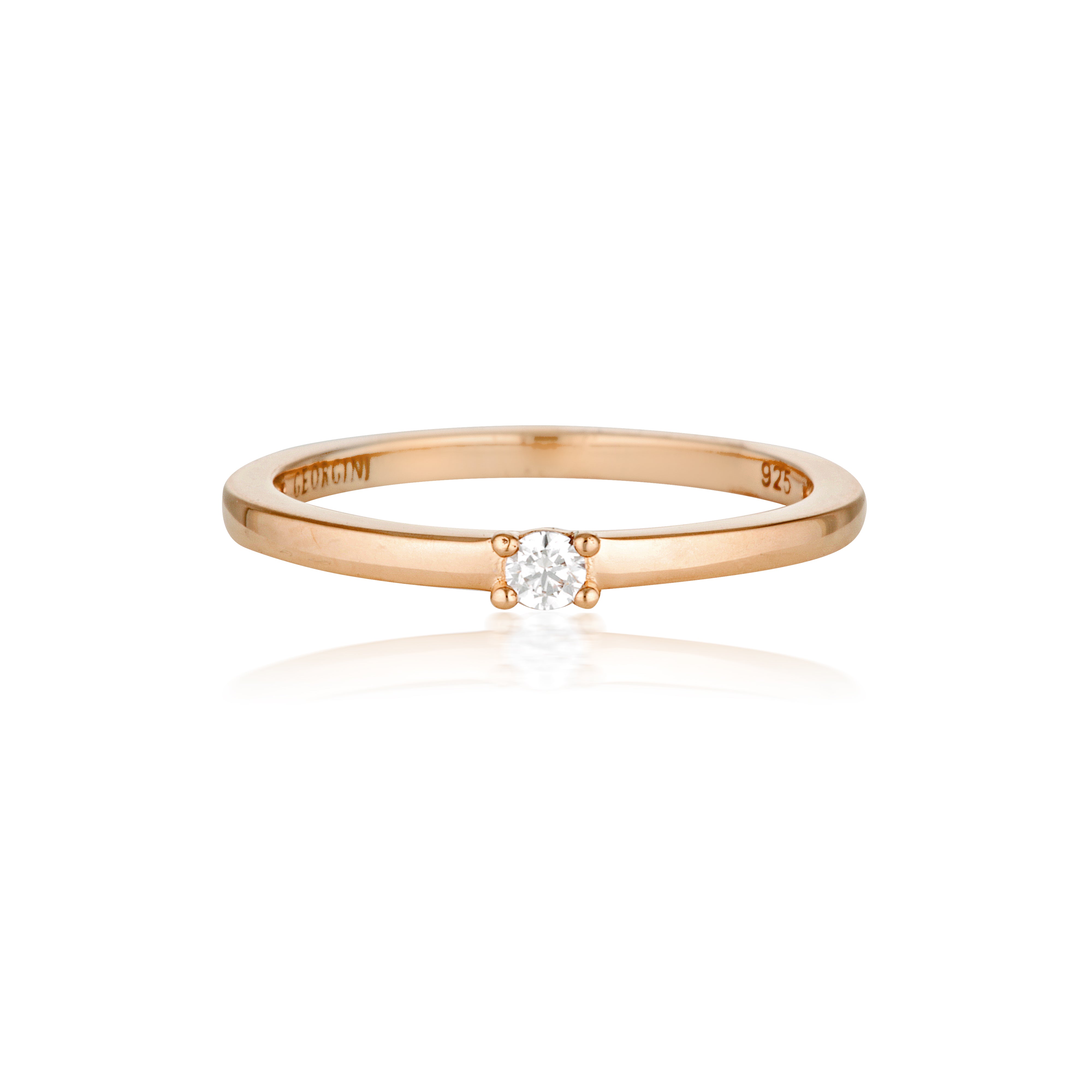 GEORGINI SUMMER SORBET MINI MARSHMALLOW RING ROSE GOLD