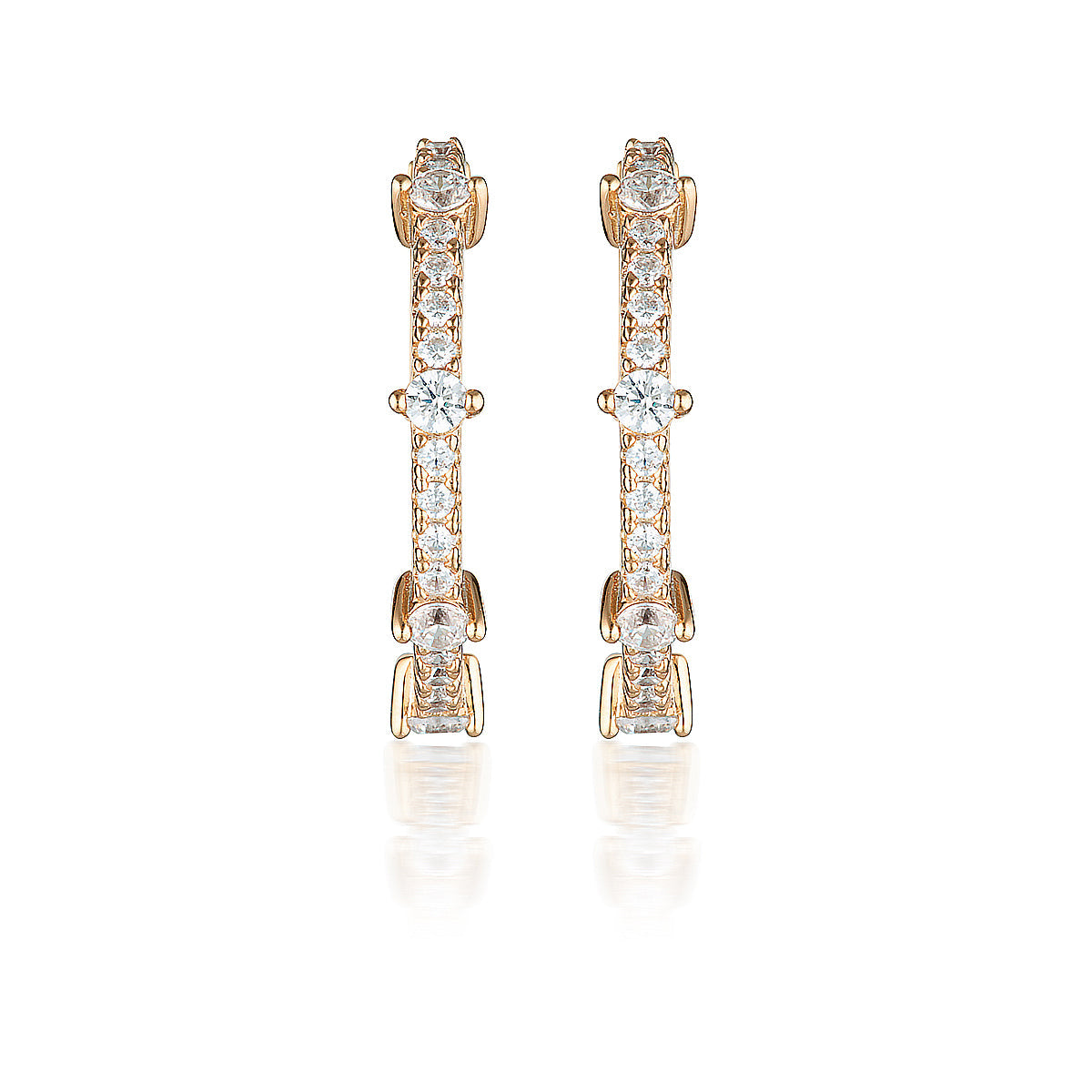 GEORGINI RED CARPET GALA EARRINGS ROSE GOLD