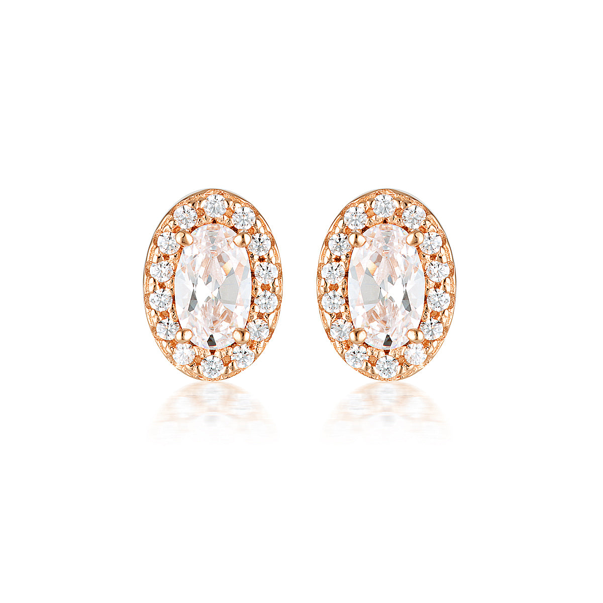 GEORGINI AURORA GLOW EARRINGS ROSE GOLD