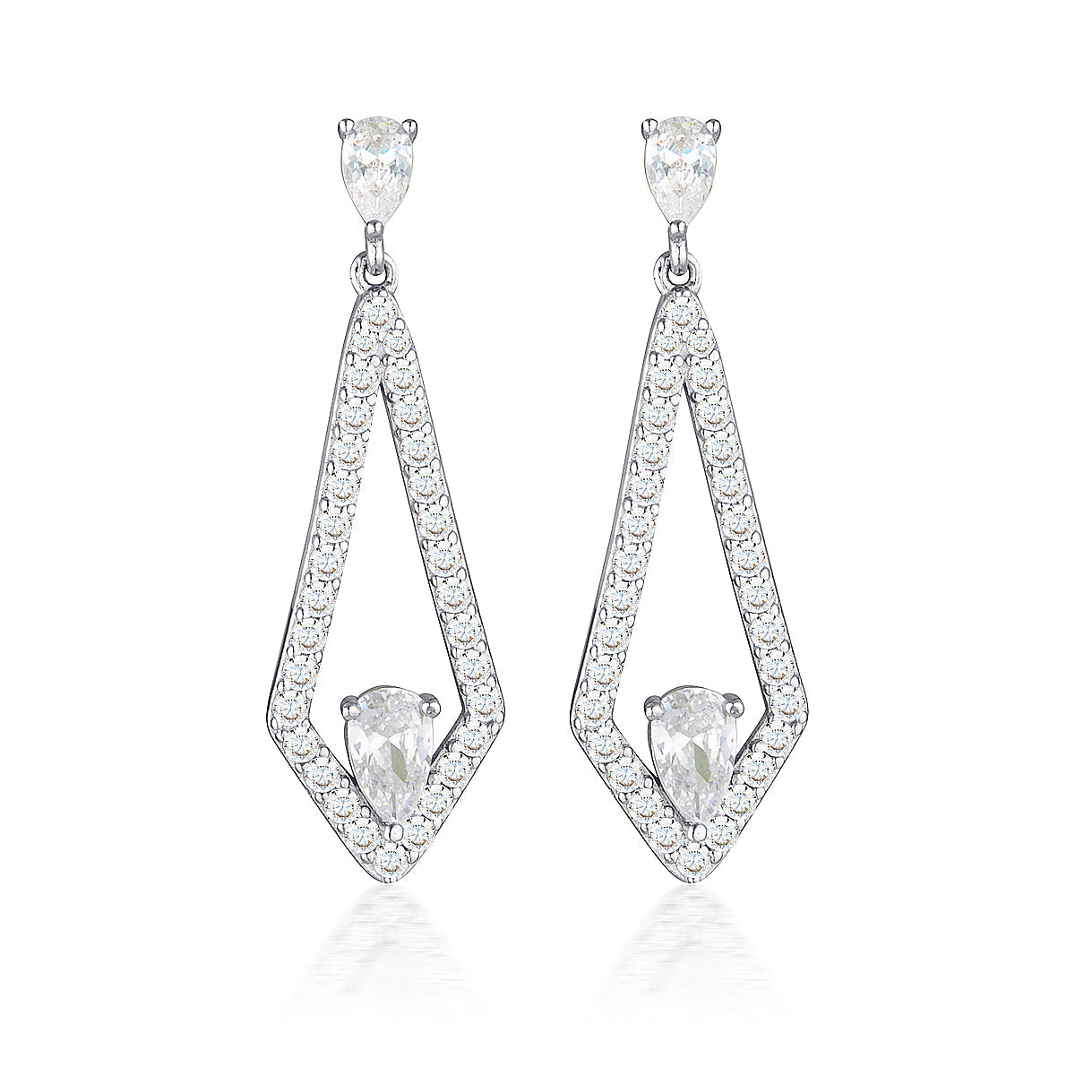 GEORGINI REFLECTION EVOKE EARRINGS SILVER