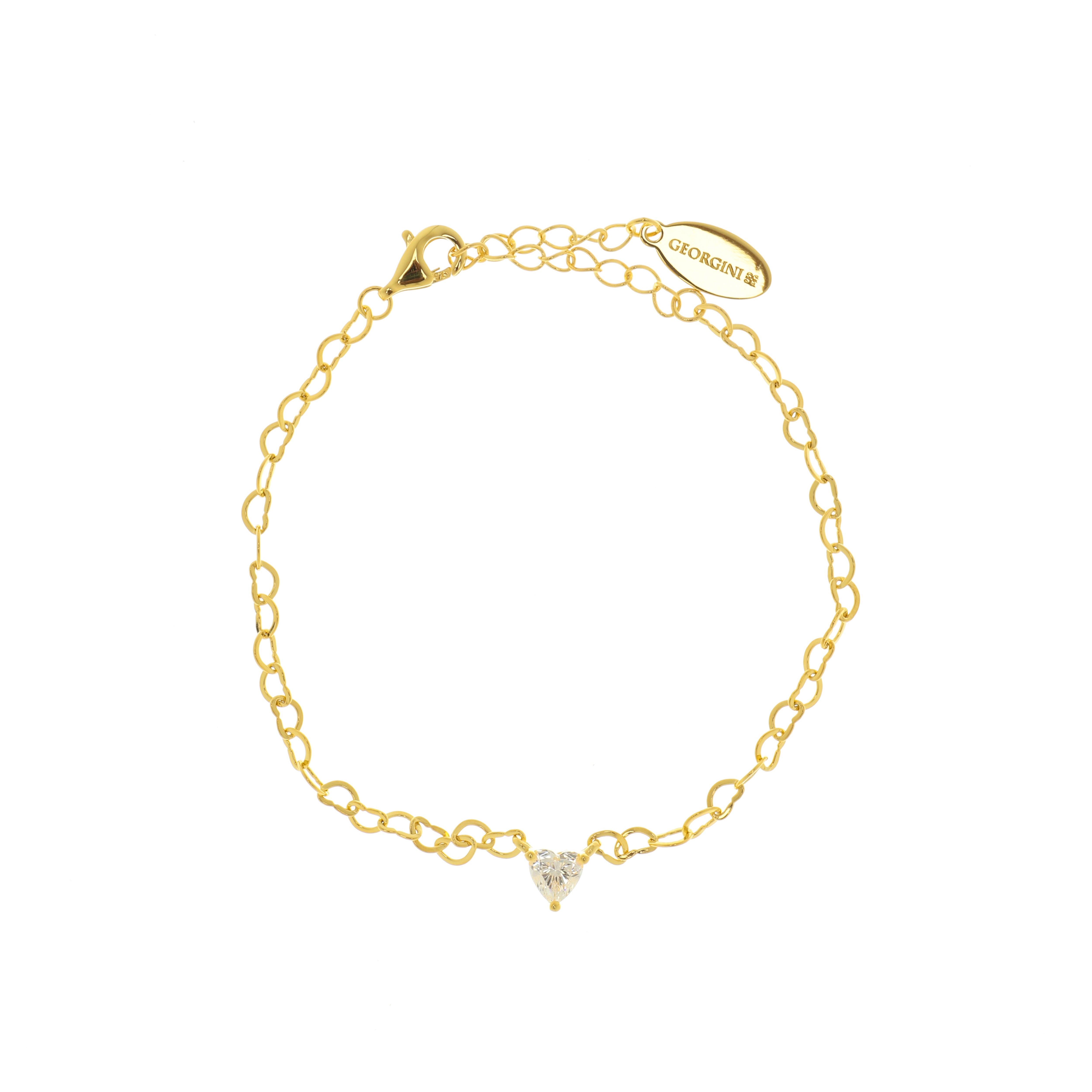 GEORGINI SWEETHEART HEART CHAIN BRACELET GOLD