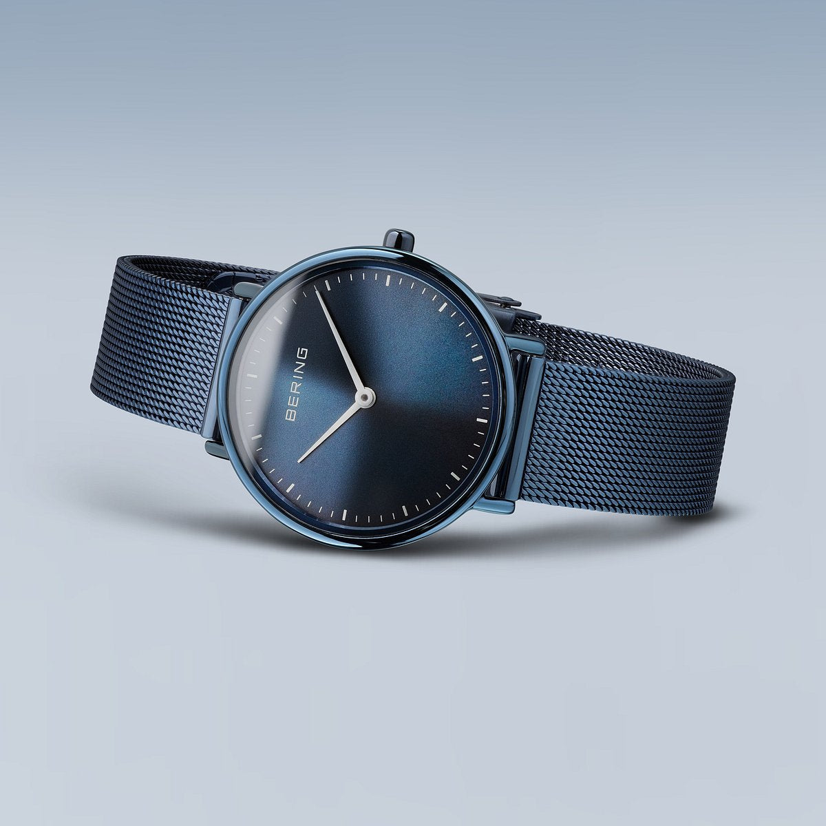 Bering Ultra Slim 29mm Blue Milanese Strap Watch