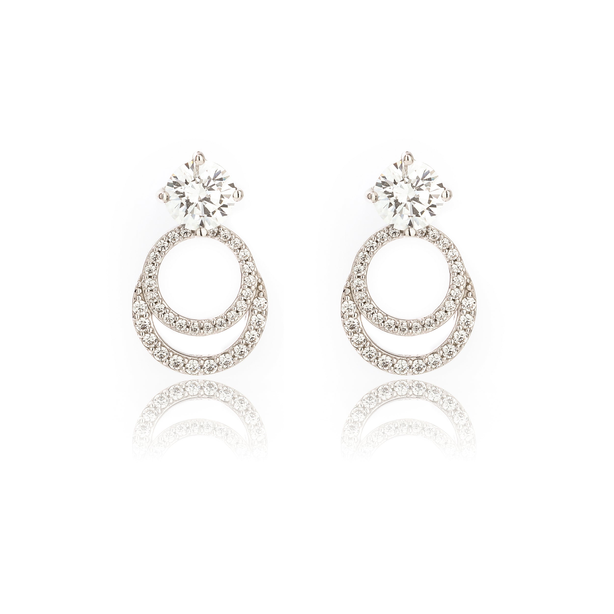 GEORGINI GODDESS LUNA EARRINGS SILVER