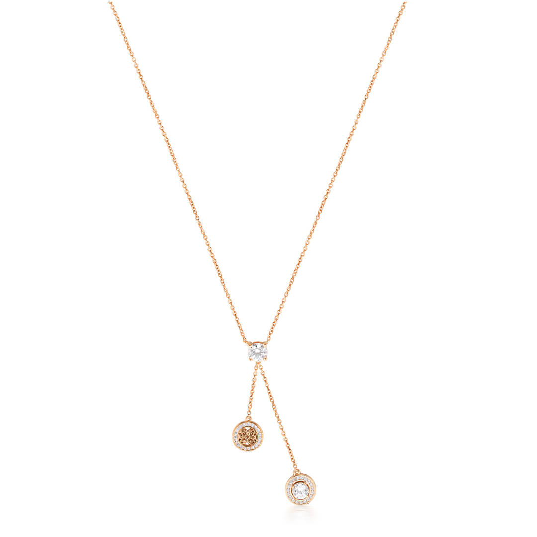 GEORGINI SIGNATURE MEMENTO LARIAT ROSE GOLD