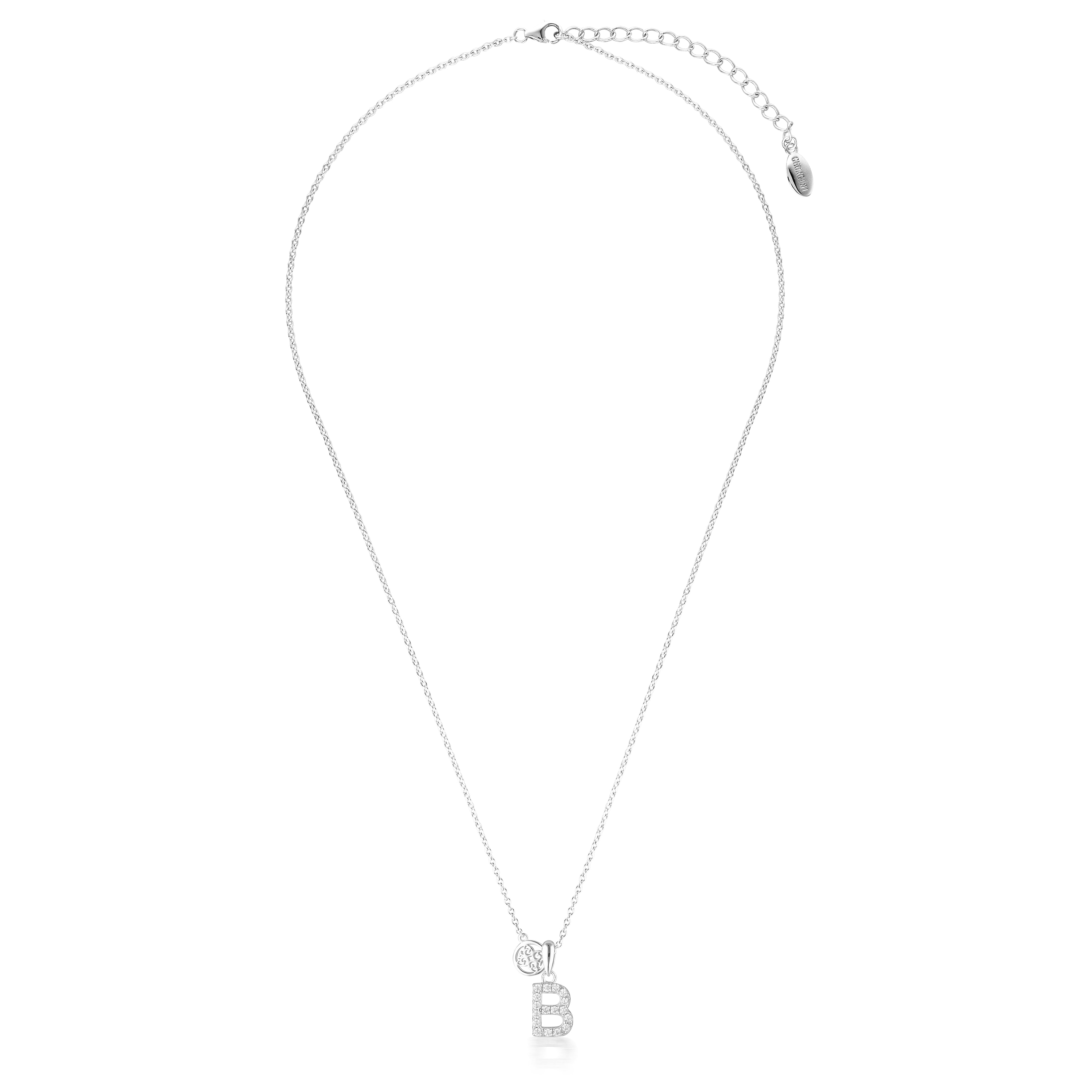 GEORGINI LUXURY LETTERS B INITIAL PENDANT SILVER