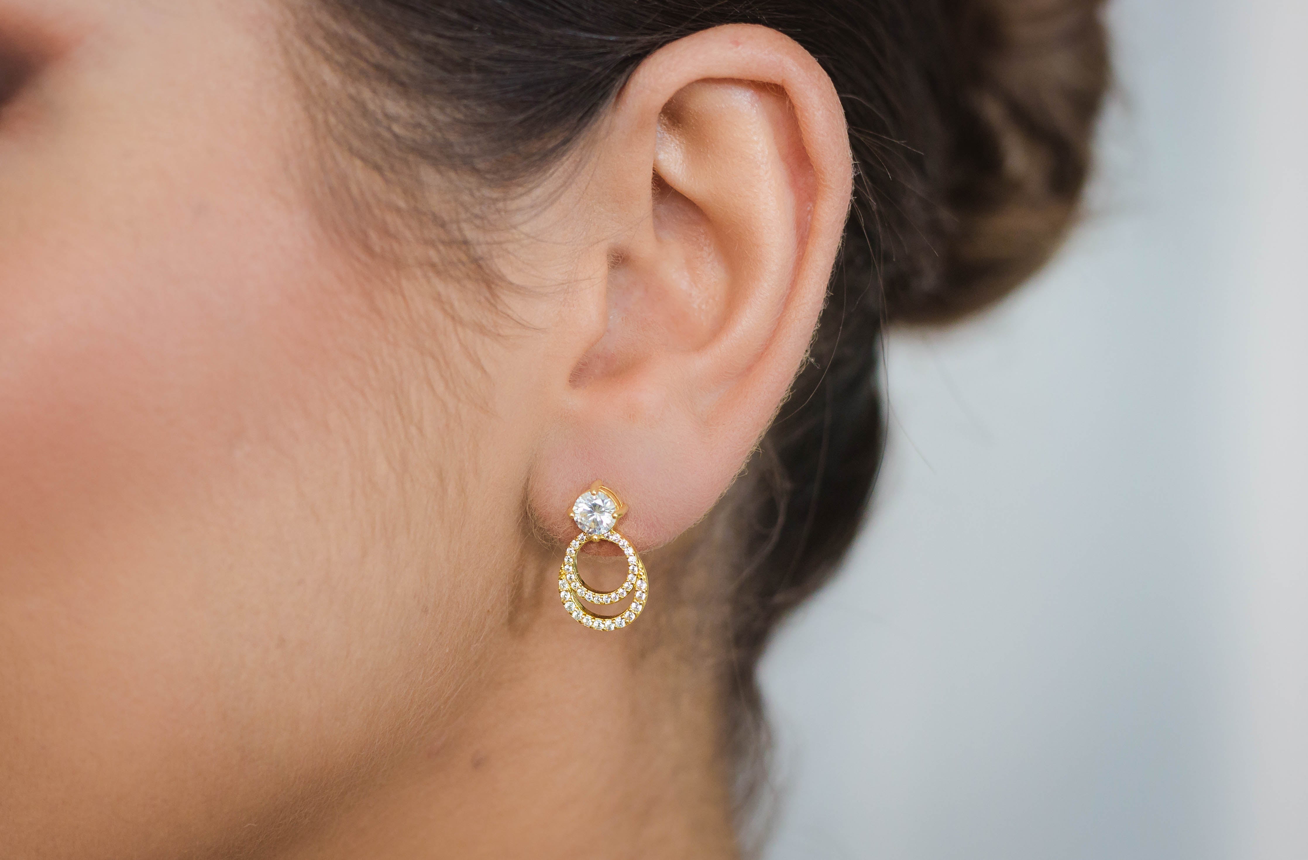 GEORGINI GODDESS LUNA EARRINGS GOLD