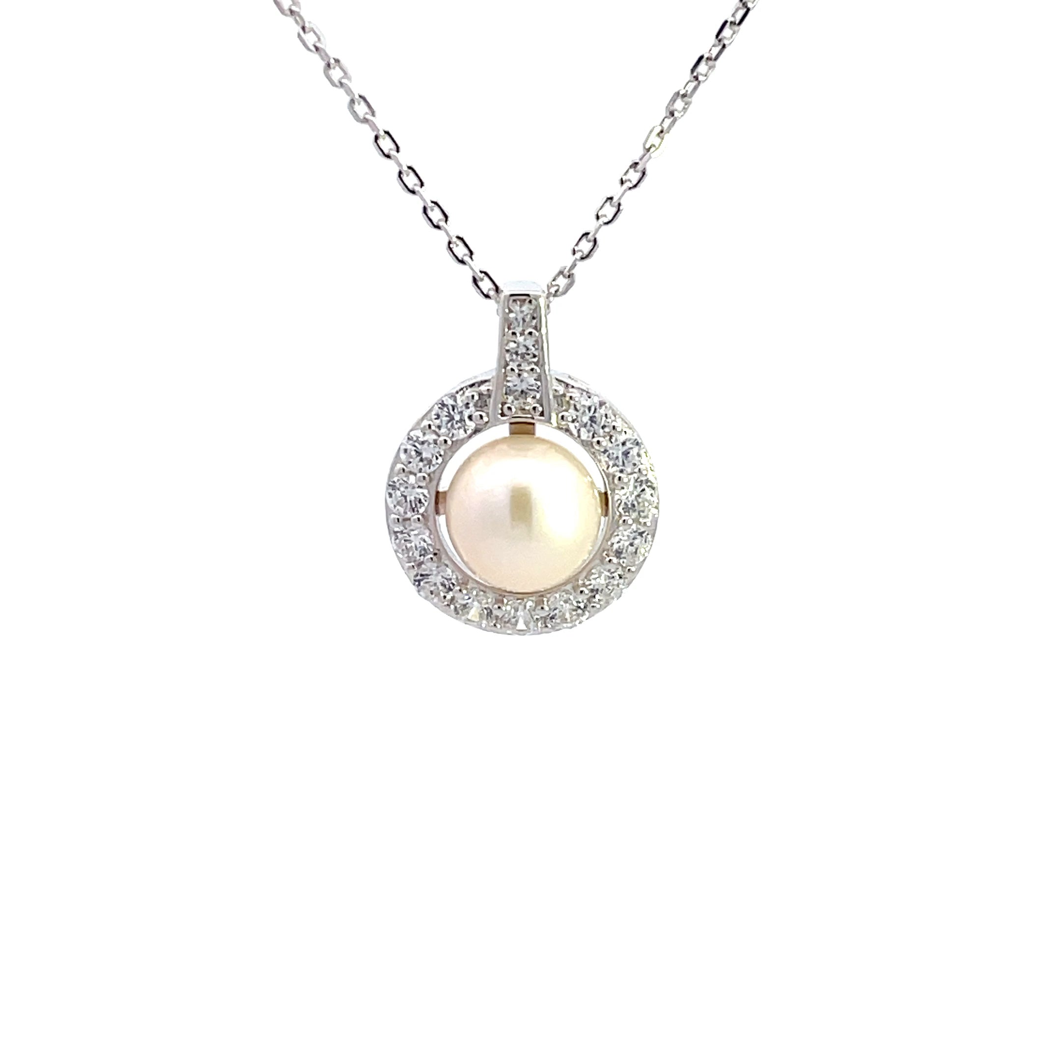 GEORGINI OCEANS TASMAN FRESHWATER PEARL PENDANT SILVER