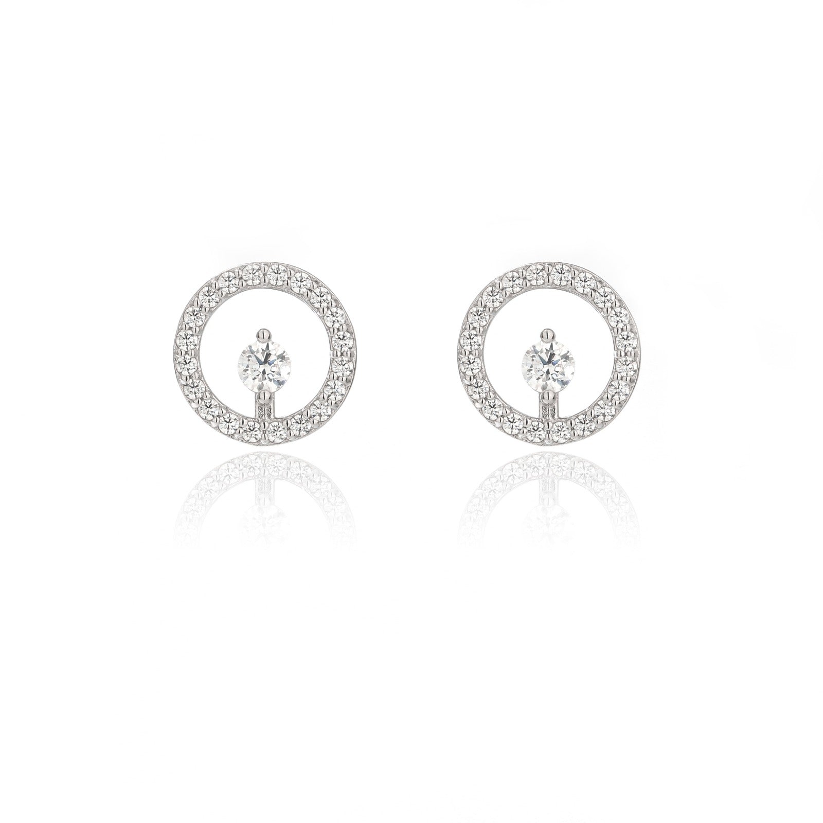 GEORGINI GODDESS CORA EARRINGS SILVER