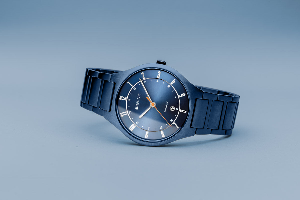 Bering Titanium Mat Blue Watch