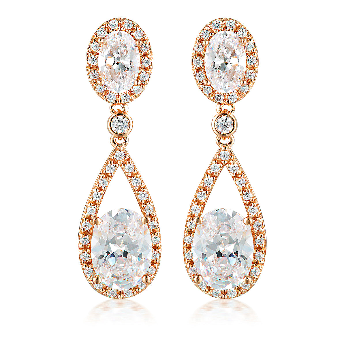 GEORGINI AURORA RADIENCE EARRINGS ROSE GOLD