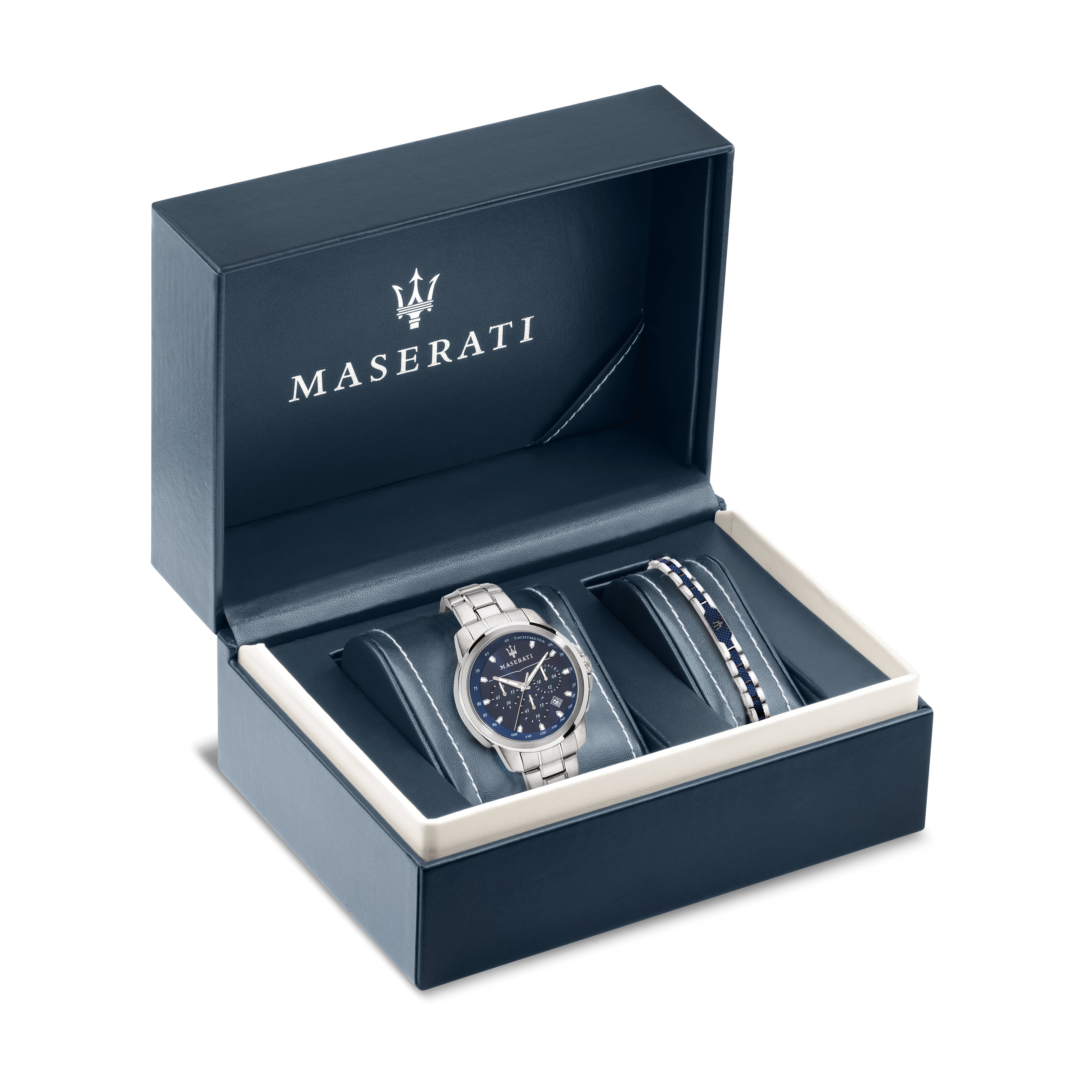 Maserati Successo 44mm Stainless Steel Chronograph with Bracelet Watch